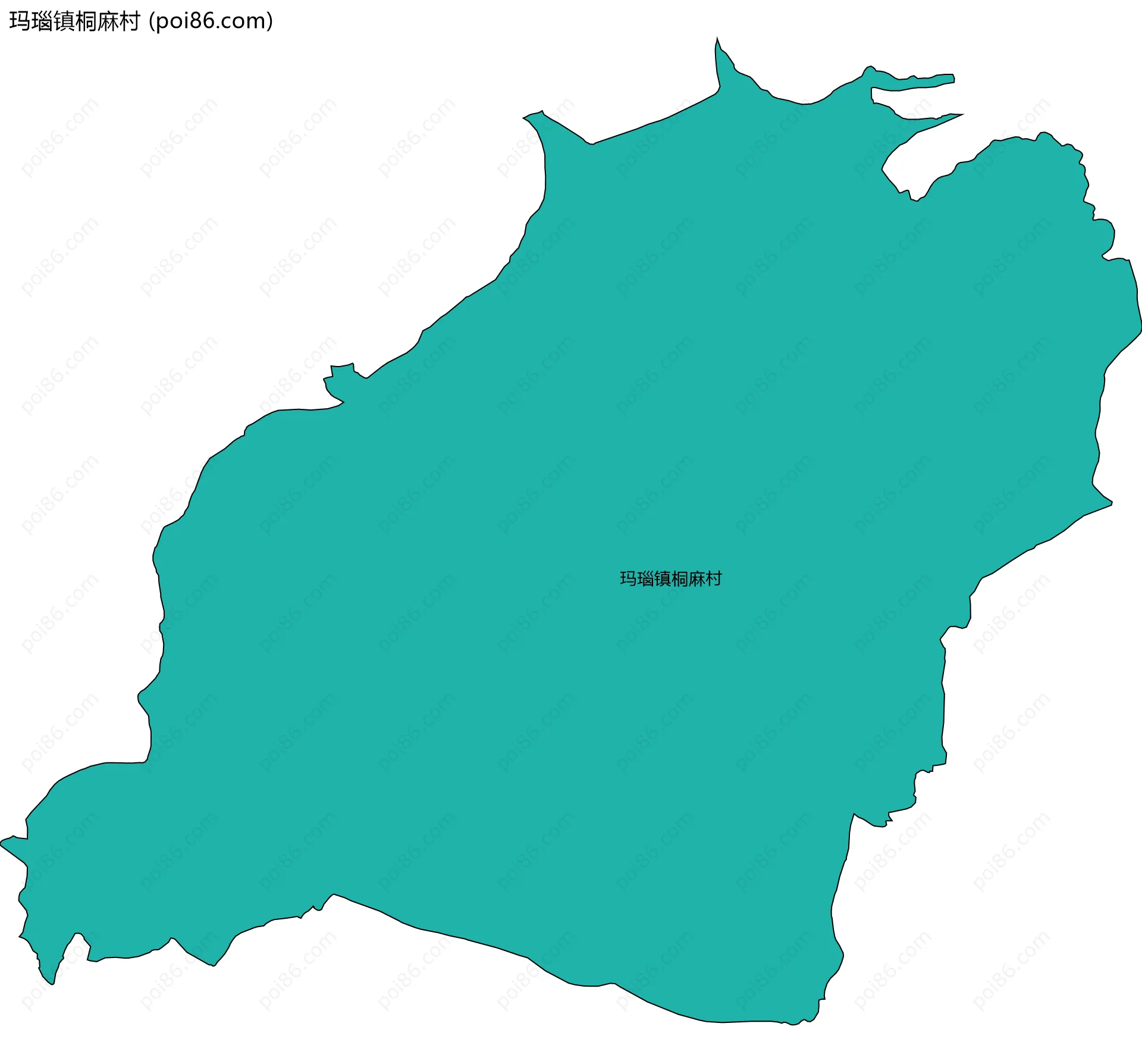 玛瑙镇桐麻村边界地图