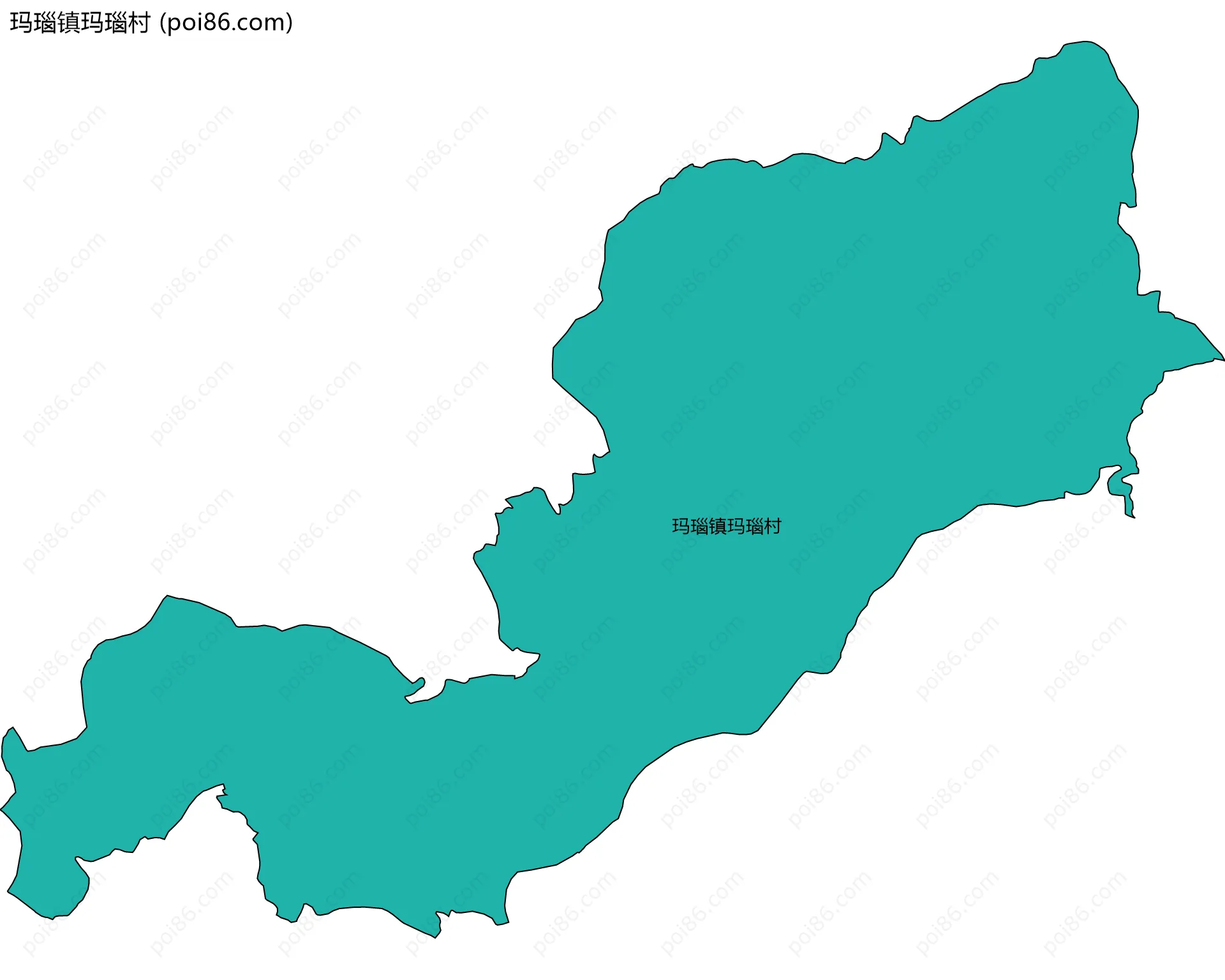 玛瑙镇玛瑙村边界地图