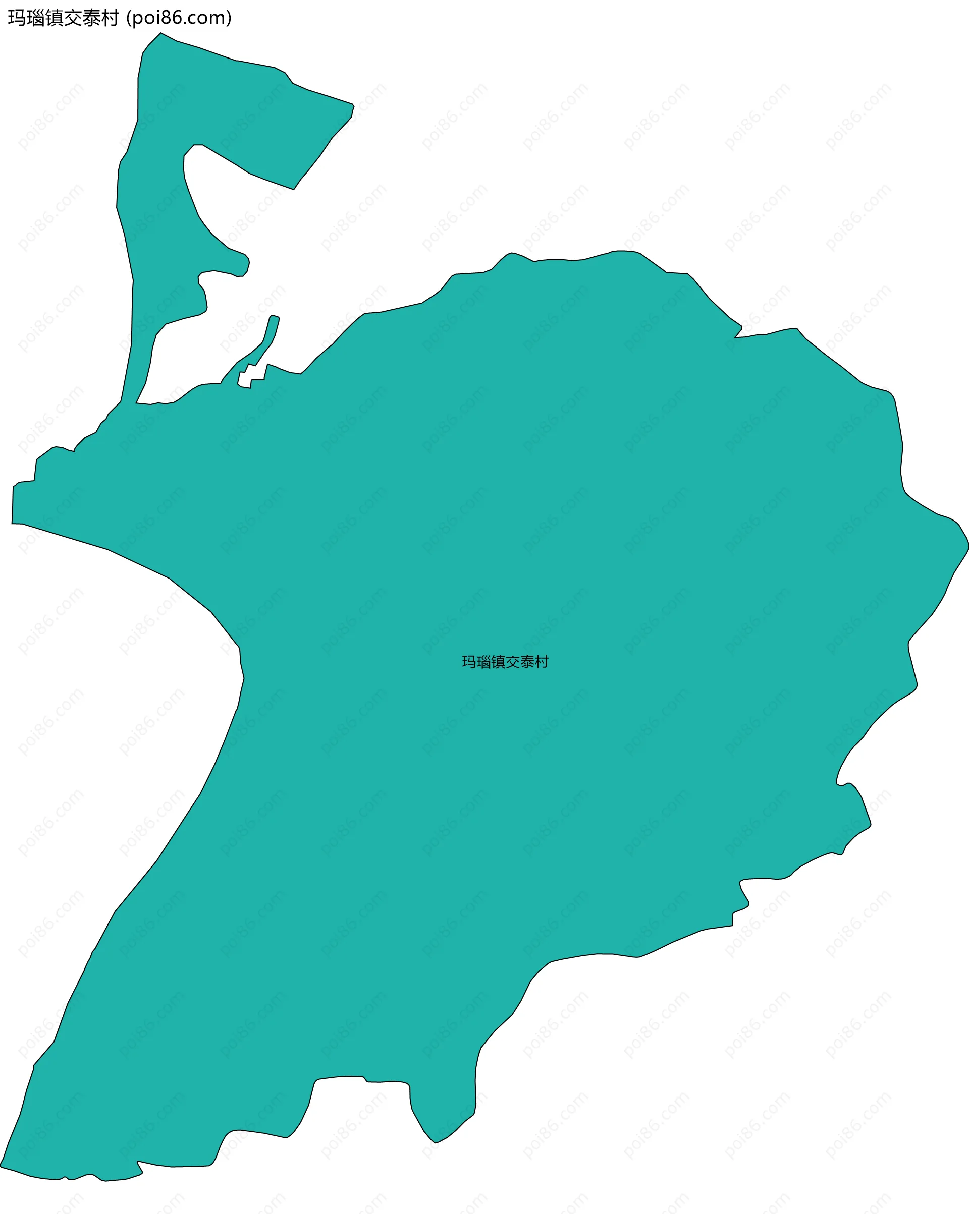 玛瑙镇交泰村边界地图