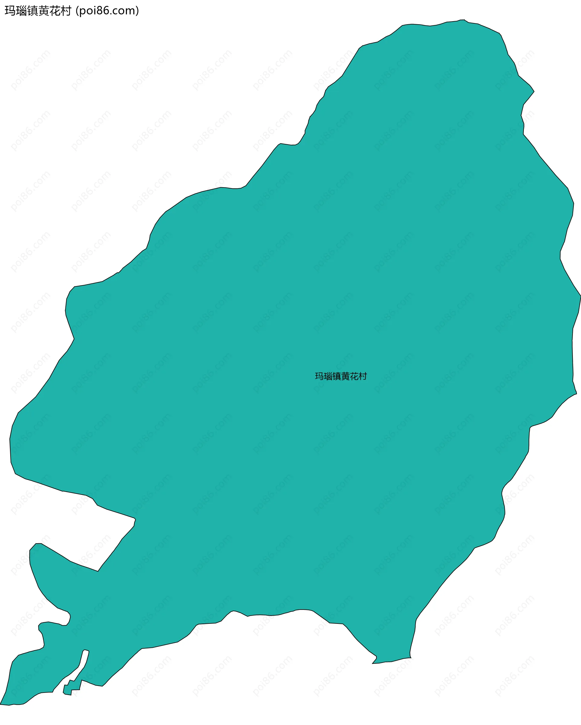 玛瑙镇黄花村边界地图