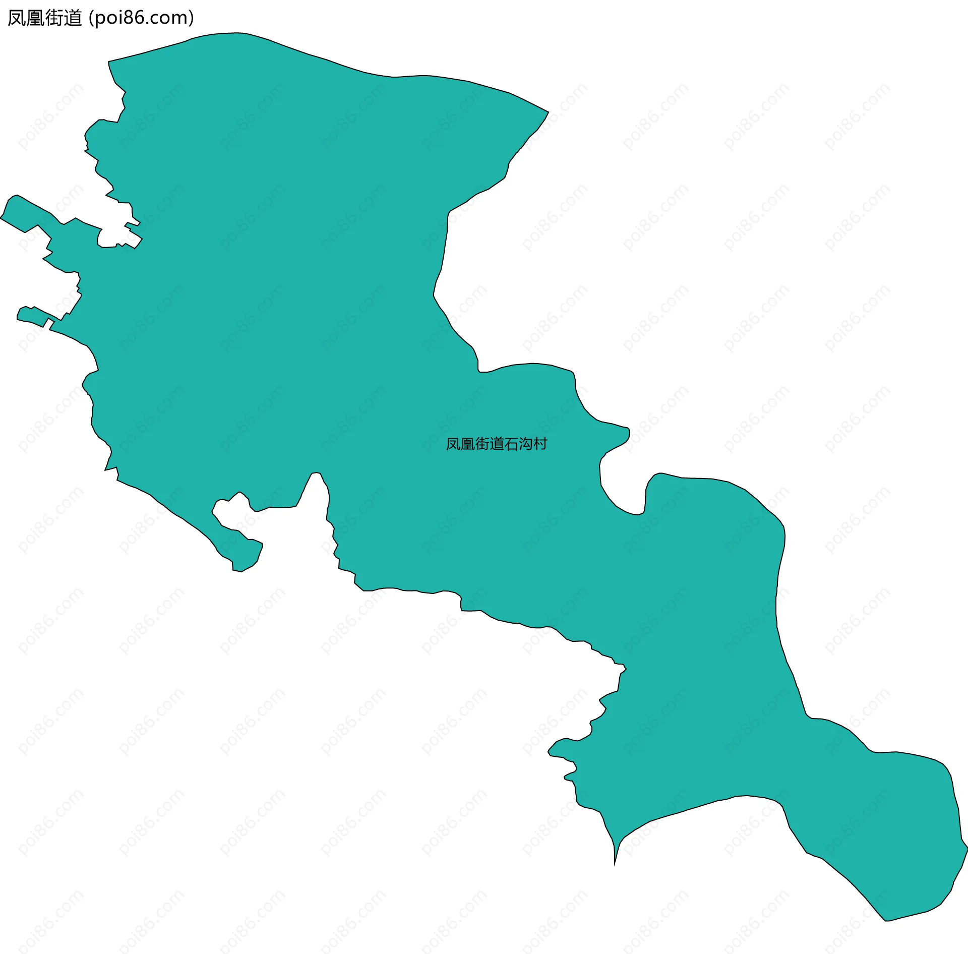 凤凰街道边界地图(五级行政区划)