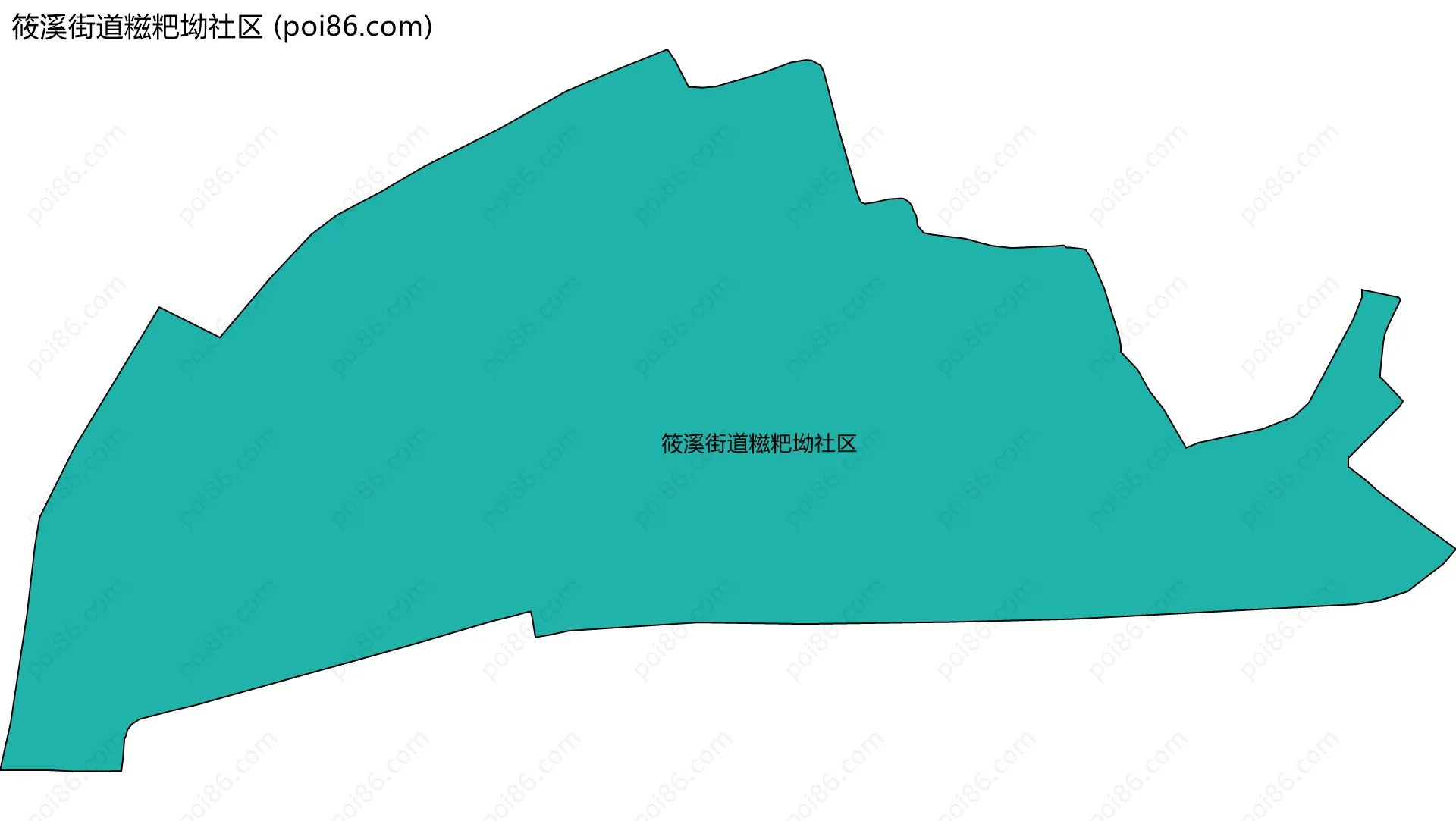 筱溪街道糍粑坳社区边界地图
