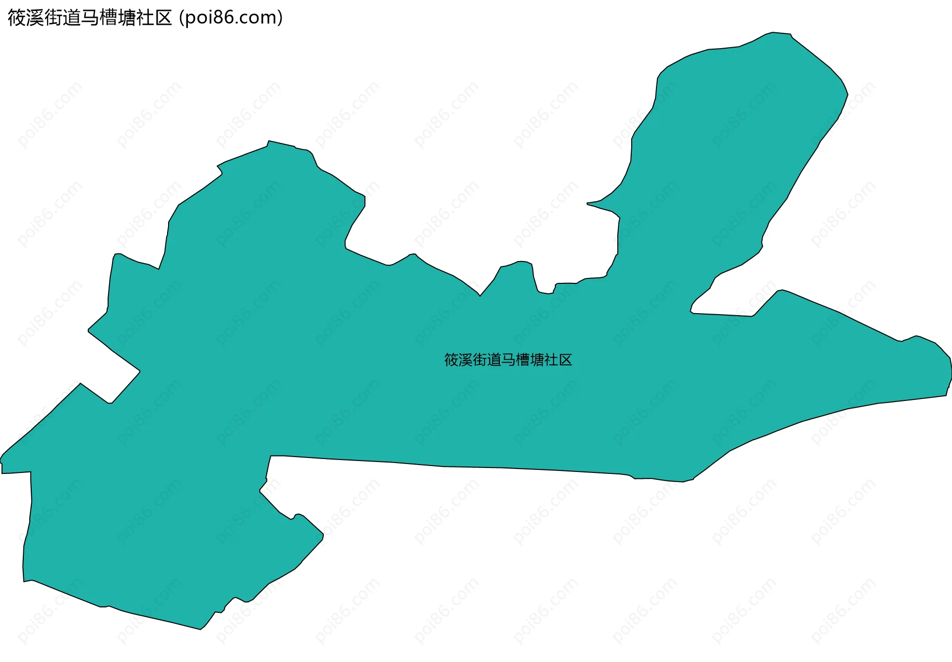 筱溪街道马槽塘社区边界地图