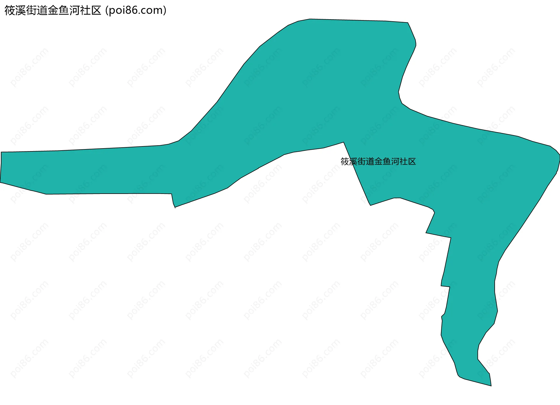 筱溪街道金鱼河社区边界地图
