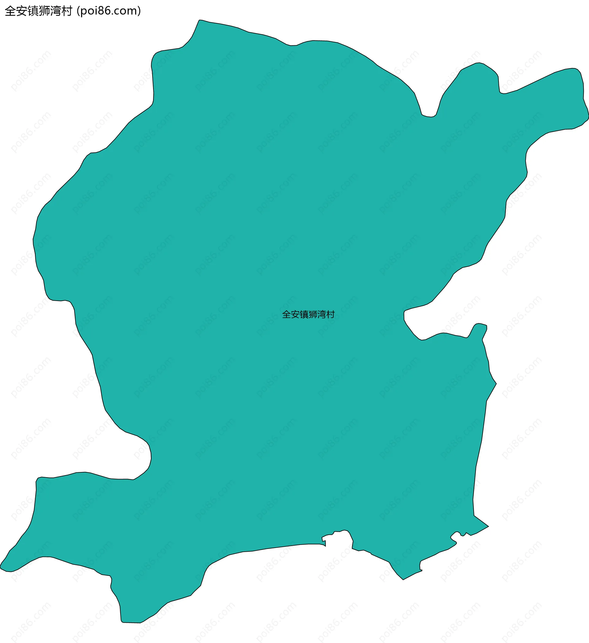 全安镇狮湾村边界地图