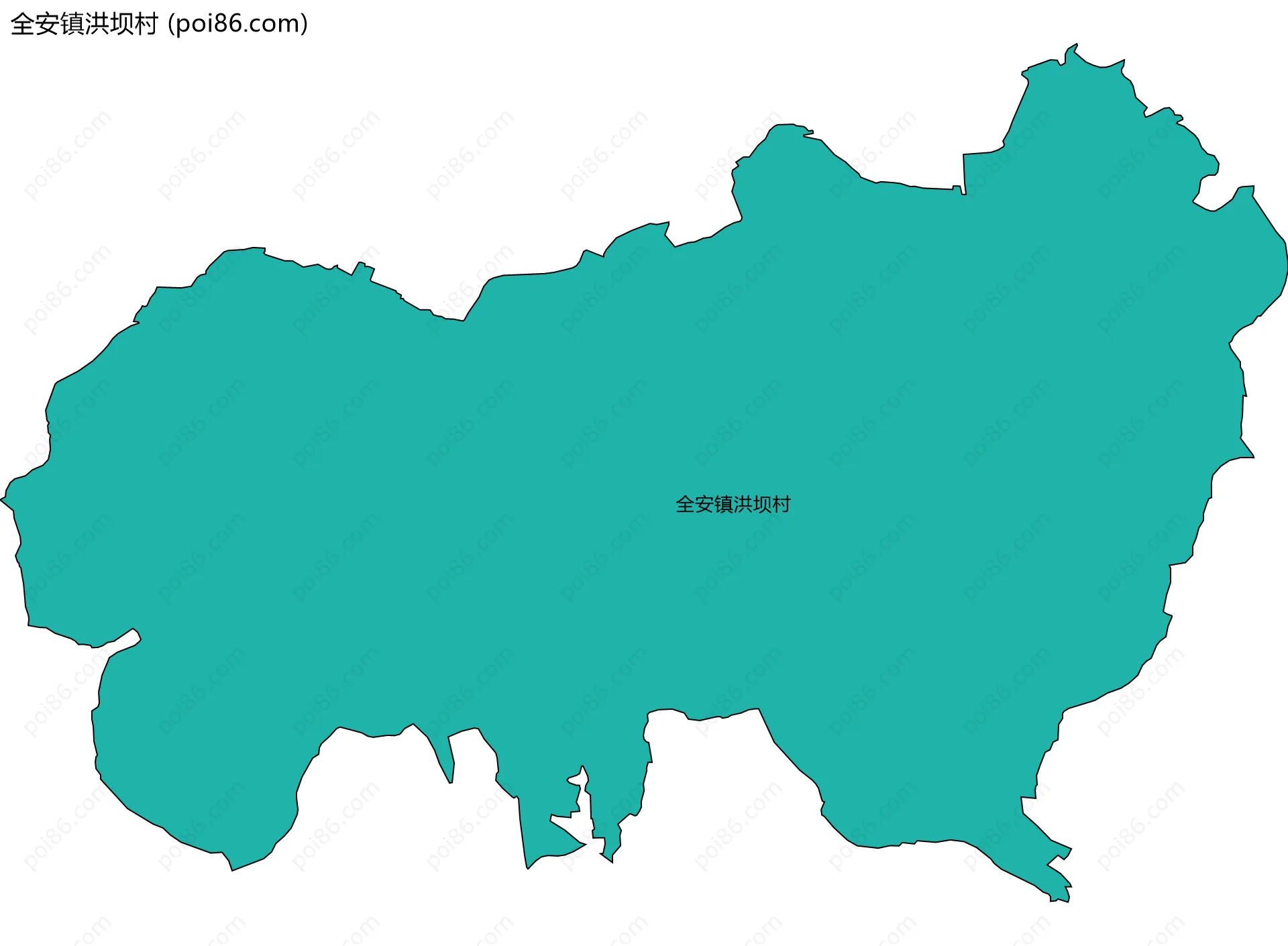 全安镇洪坝村边界地图
