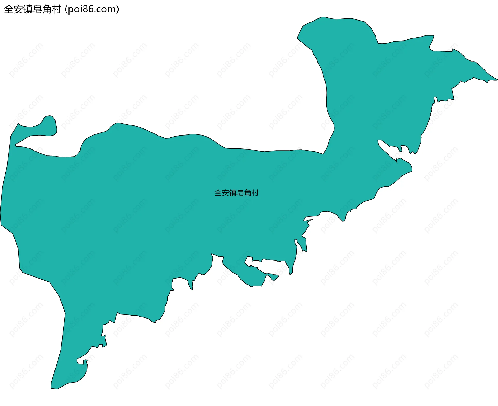 全安镇皂角村边界地图
