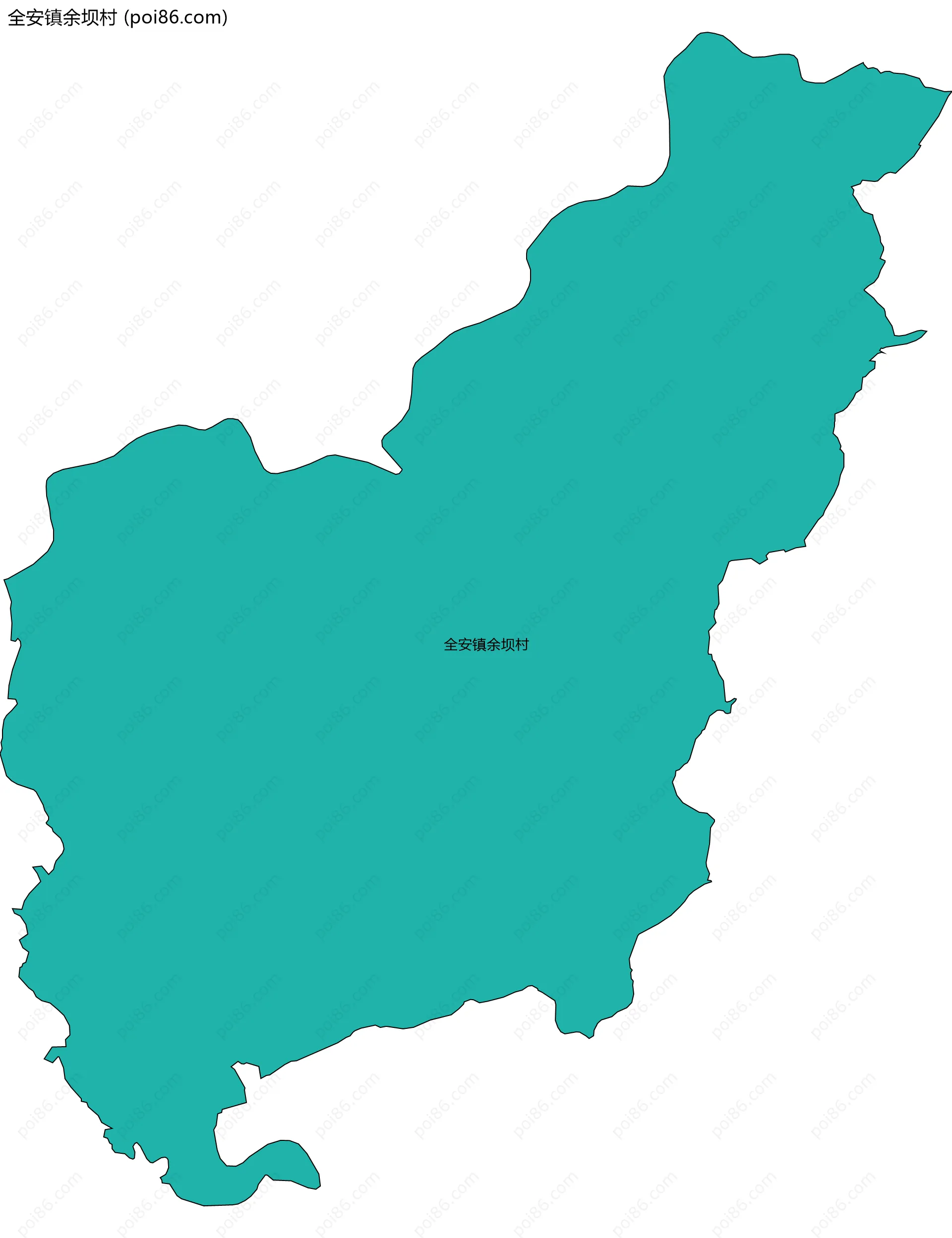 全安镇余坝村边界地图