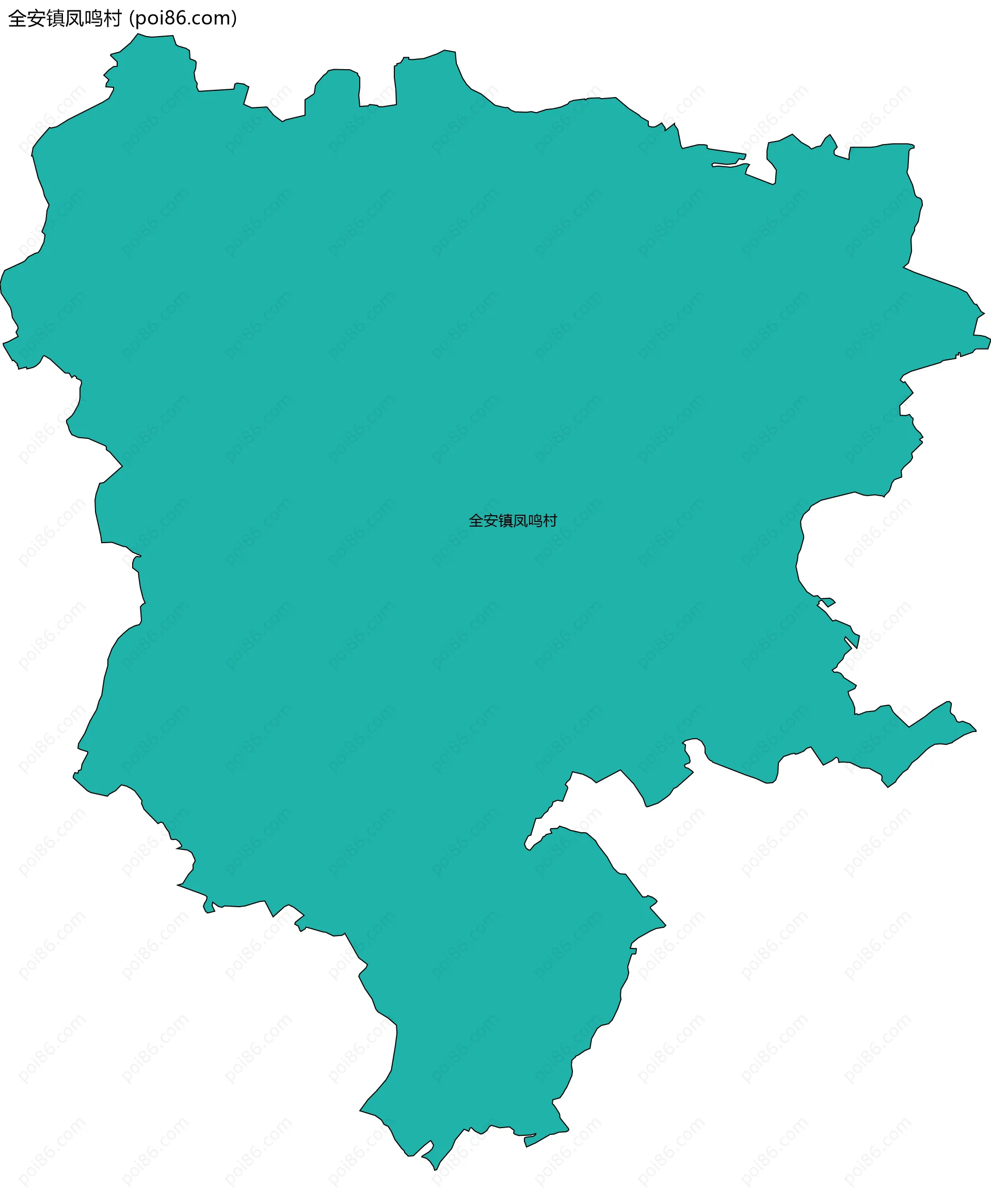 全安镇凤鸣村边界地图