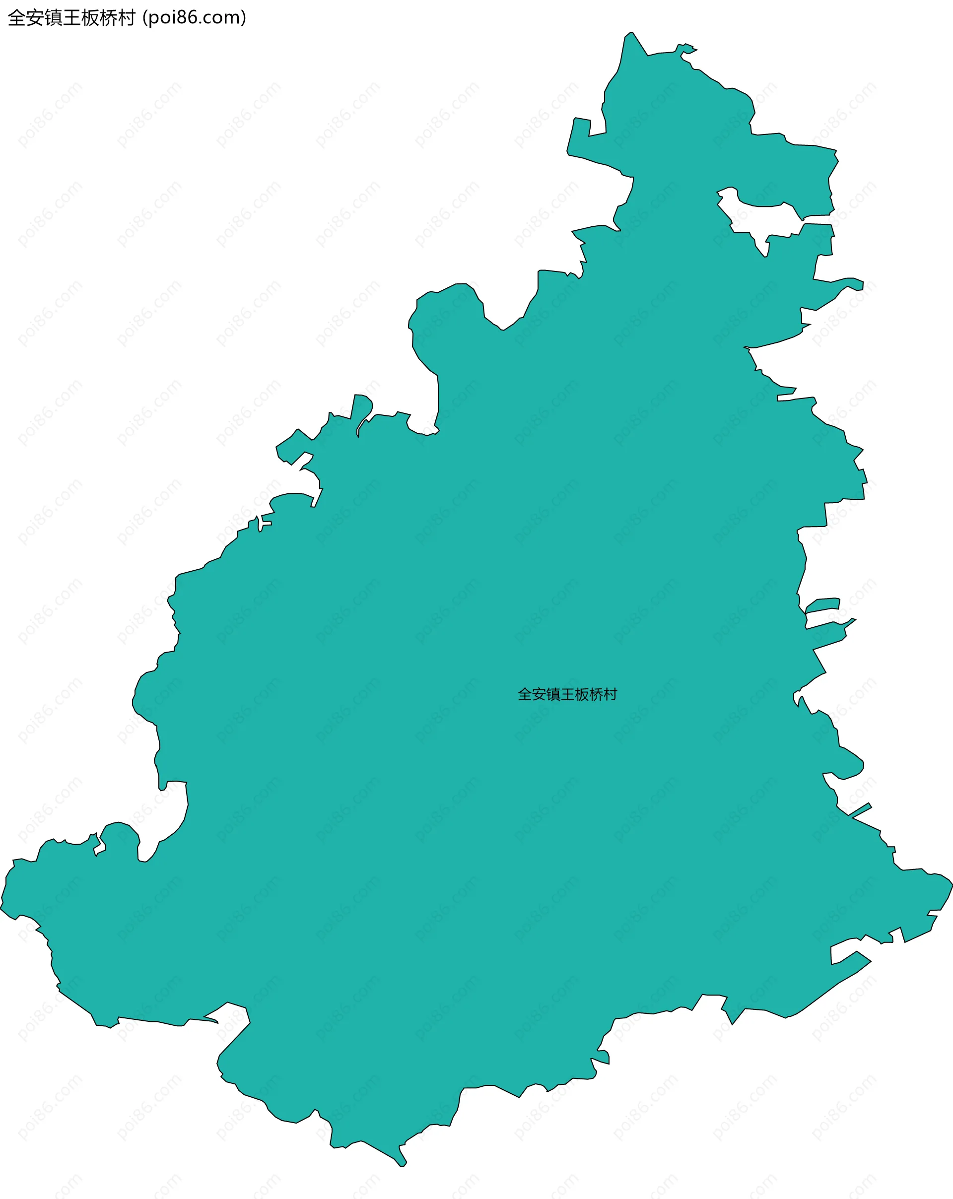 全安镇王板桥村边界地图