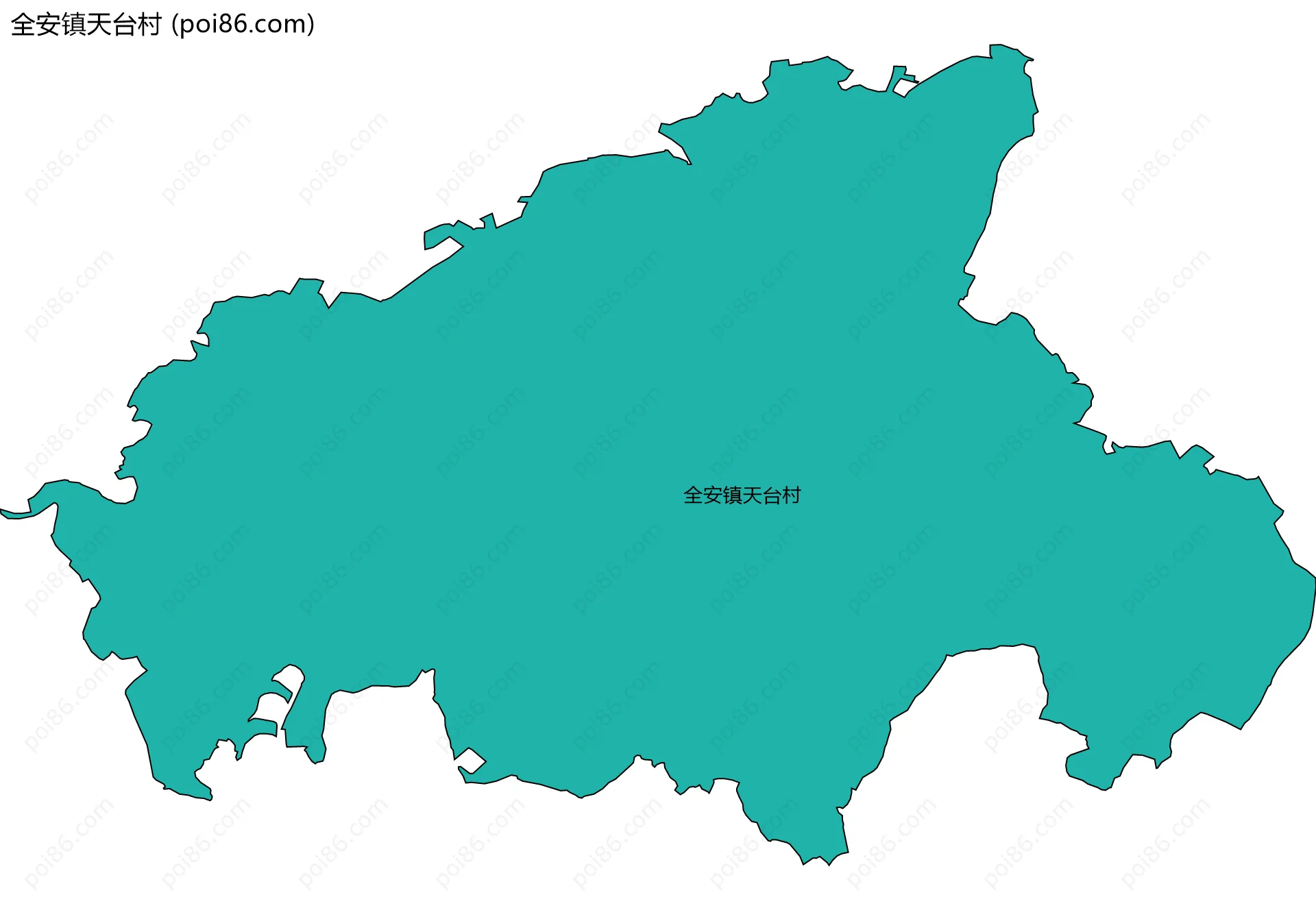 全安镇天台村边界地图