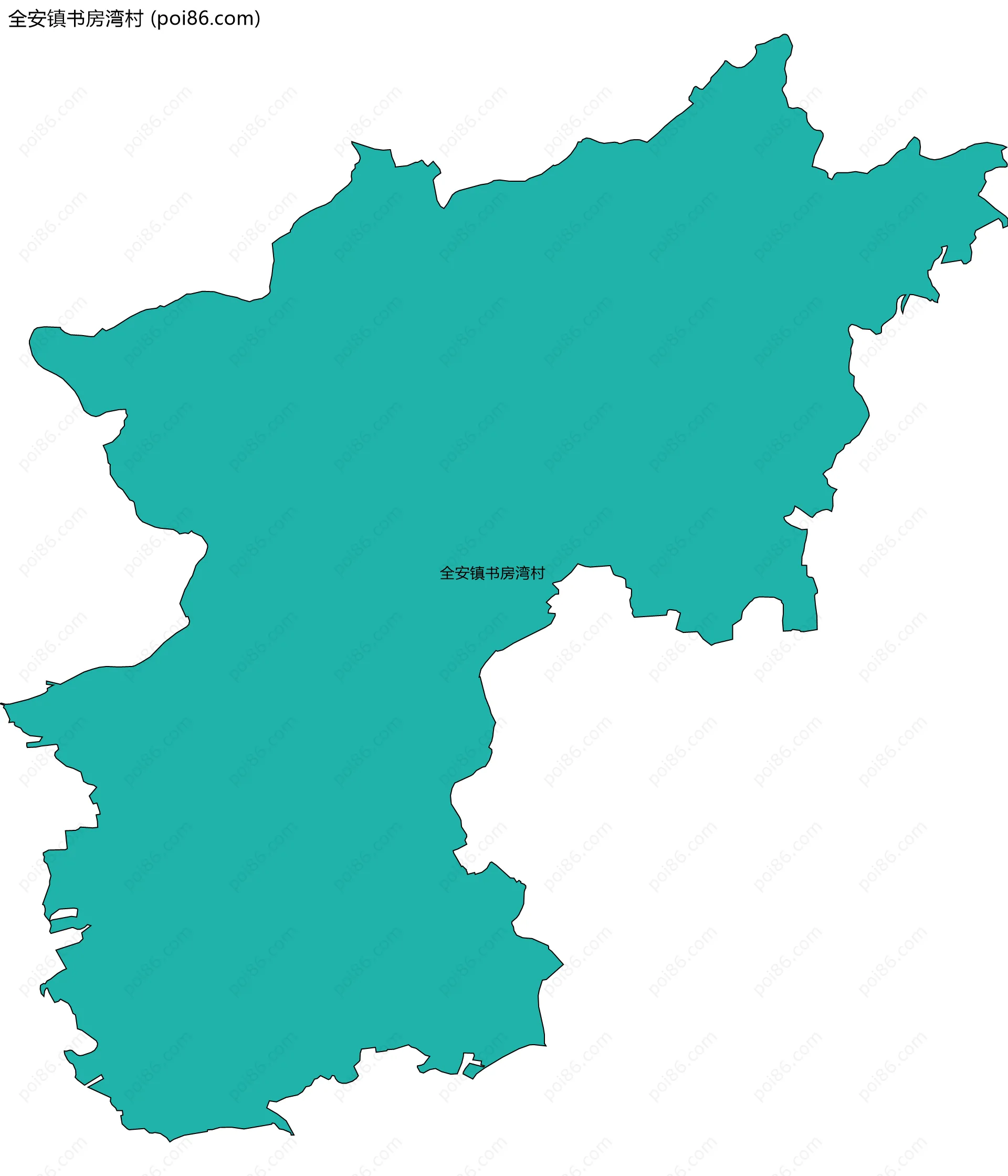 全安镇书房湾村边界地图