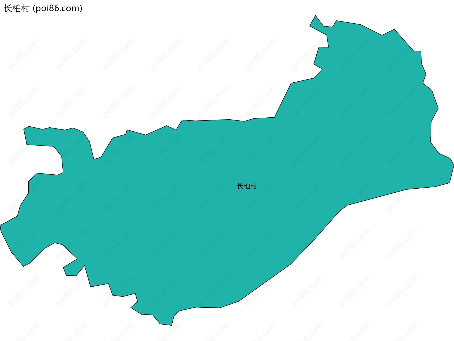 长柏村边界地图