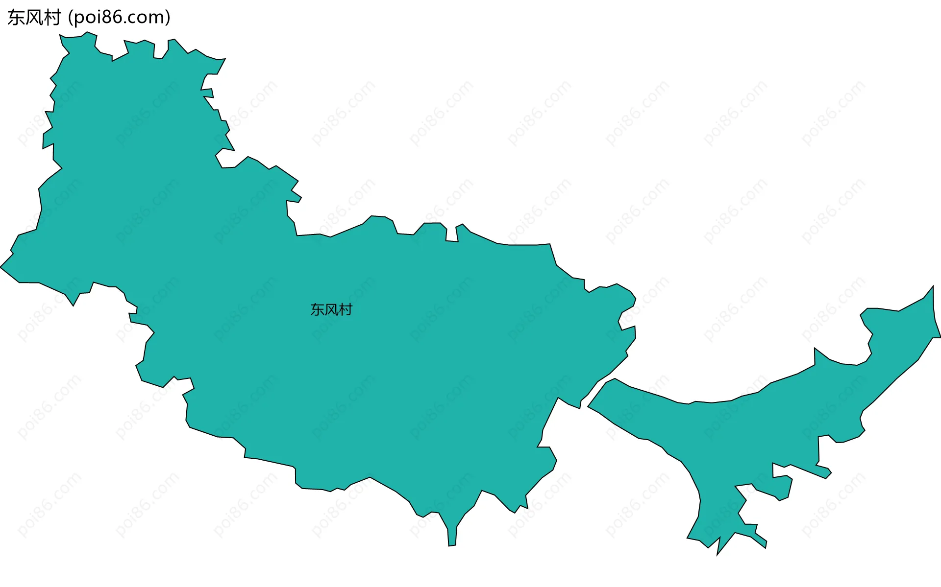东风村边界地图