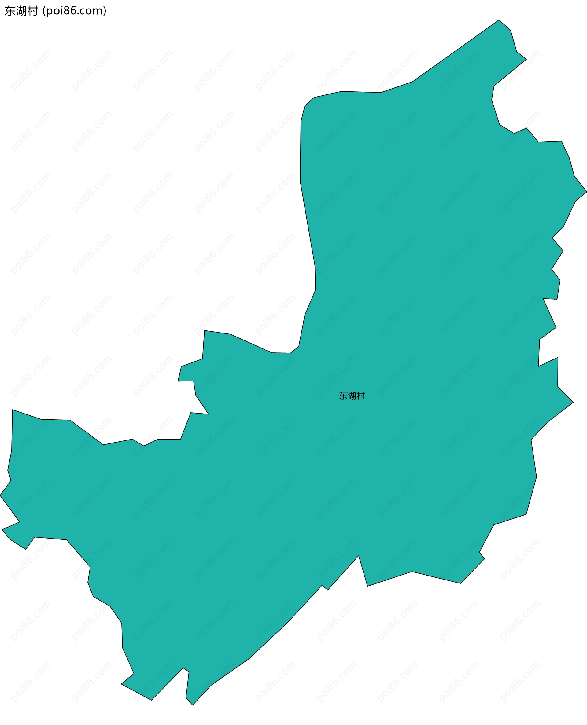 东湖村边界地图