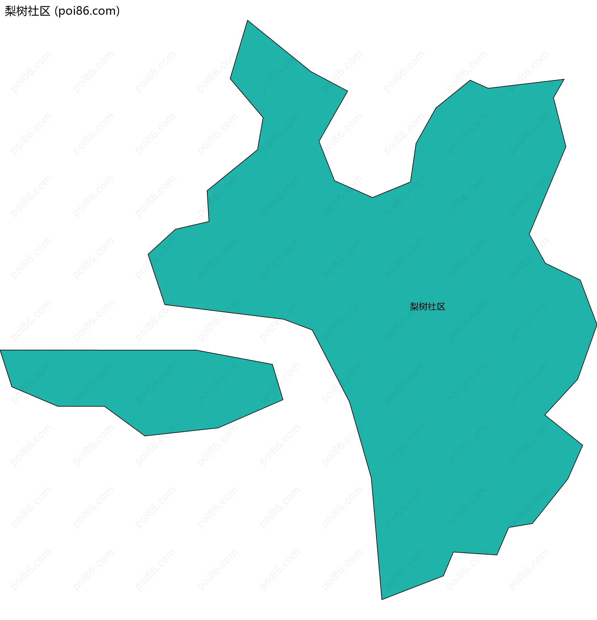 梨树社区边界地图