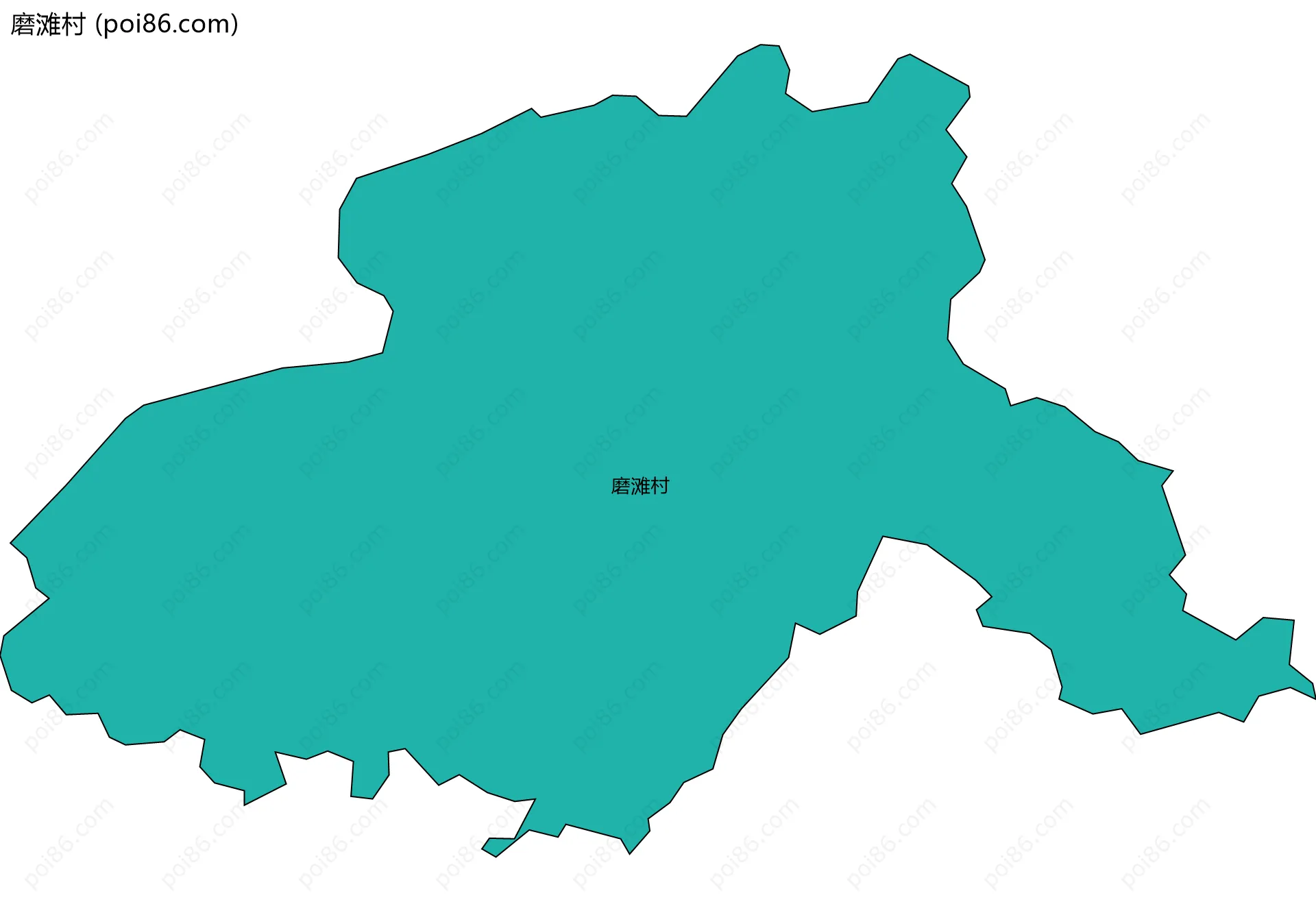 磨滩村边界地图