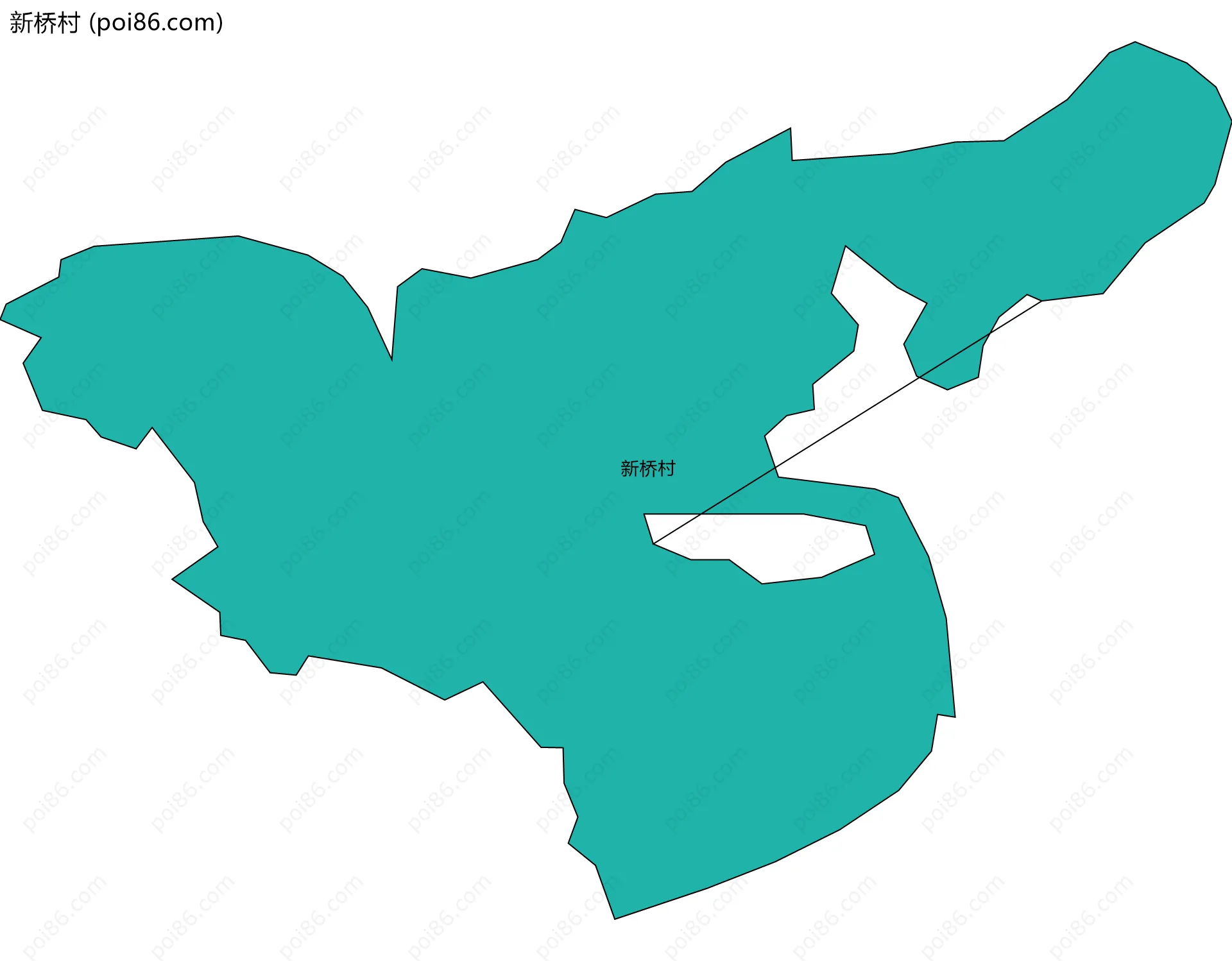 新桥村边界地图