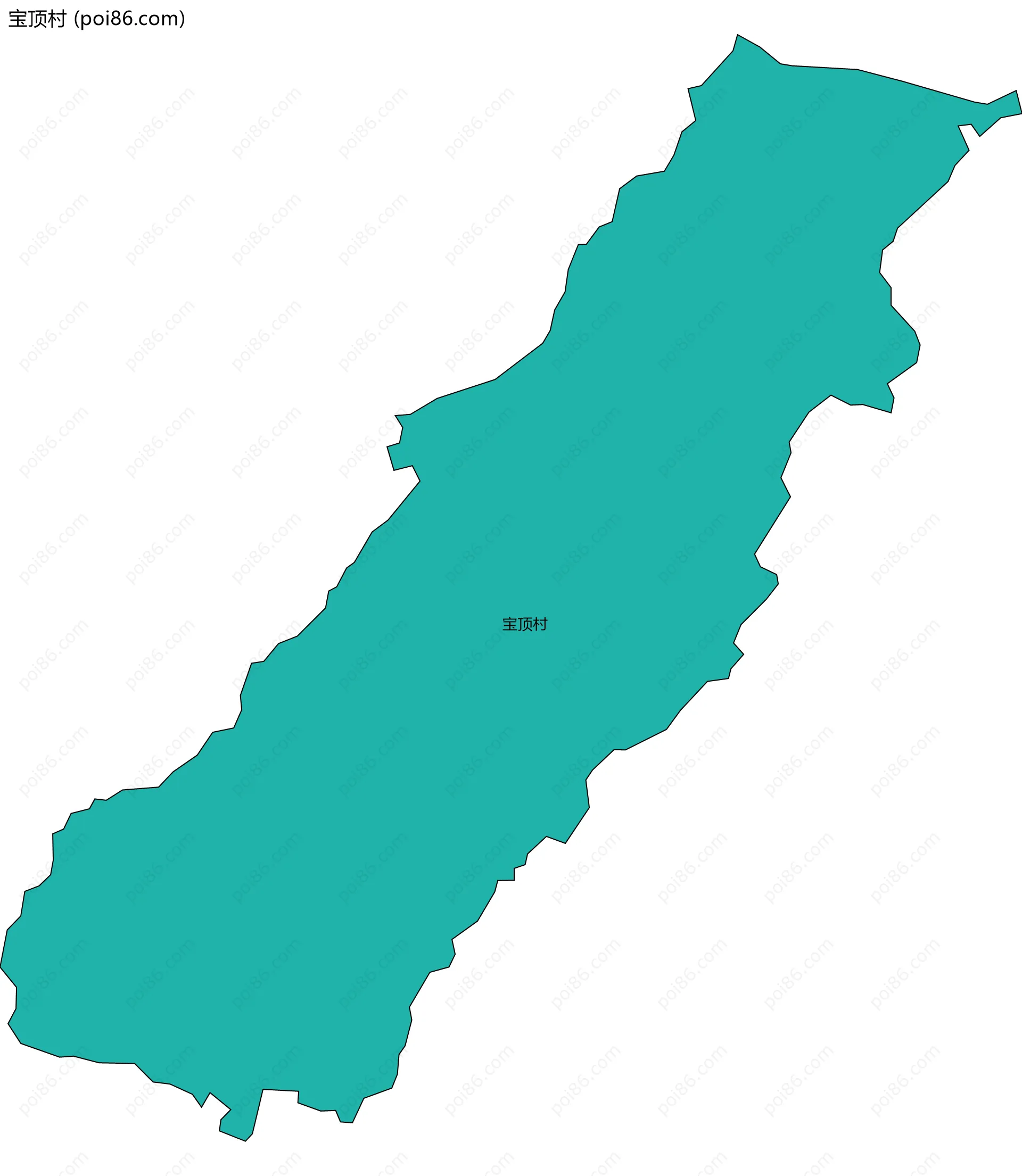 宝顶村边界地图