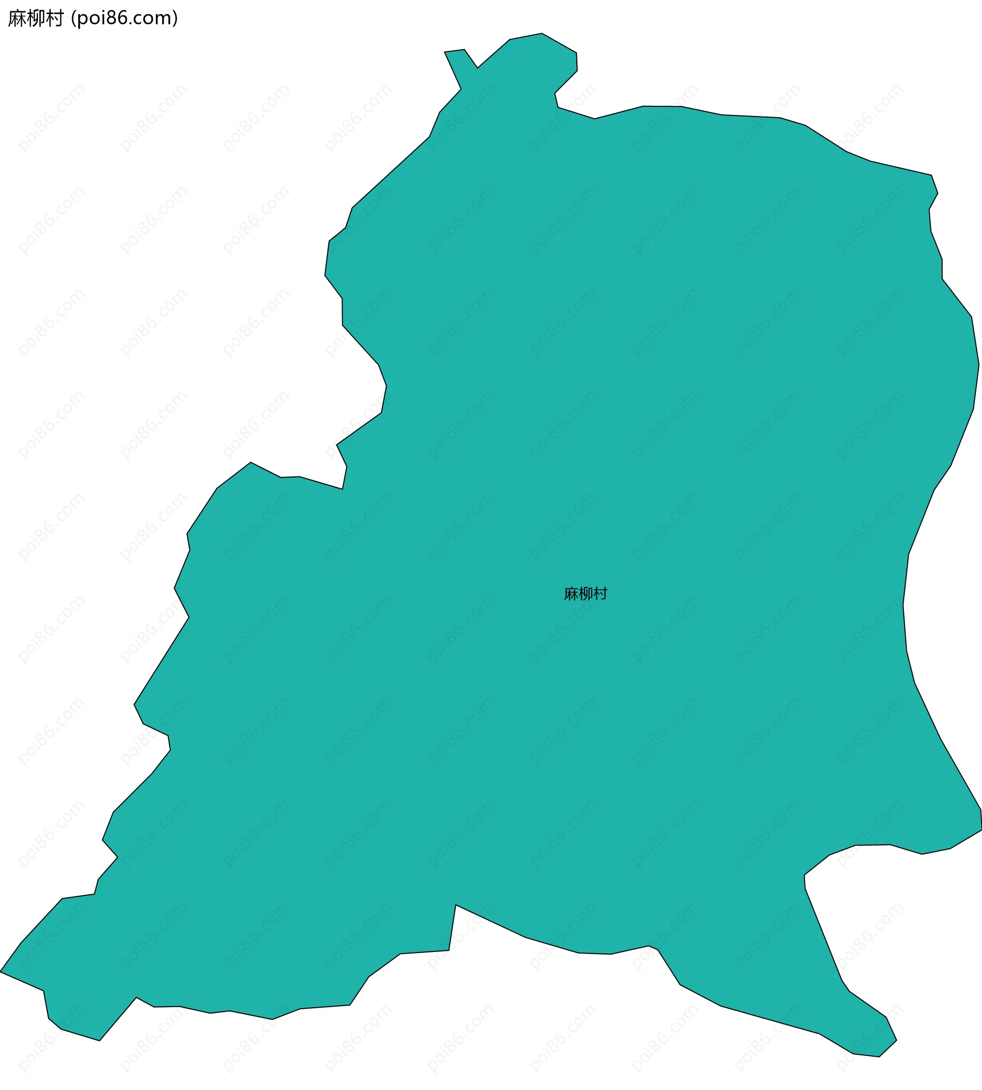 麻柳村边界地图