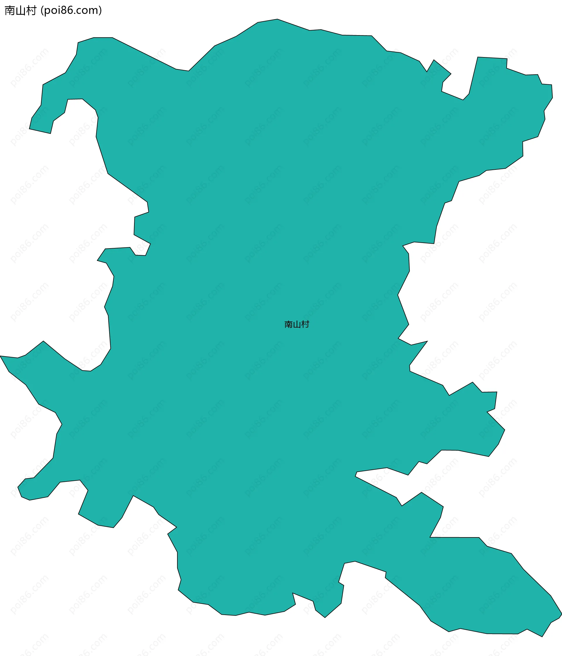 南山村边界地图