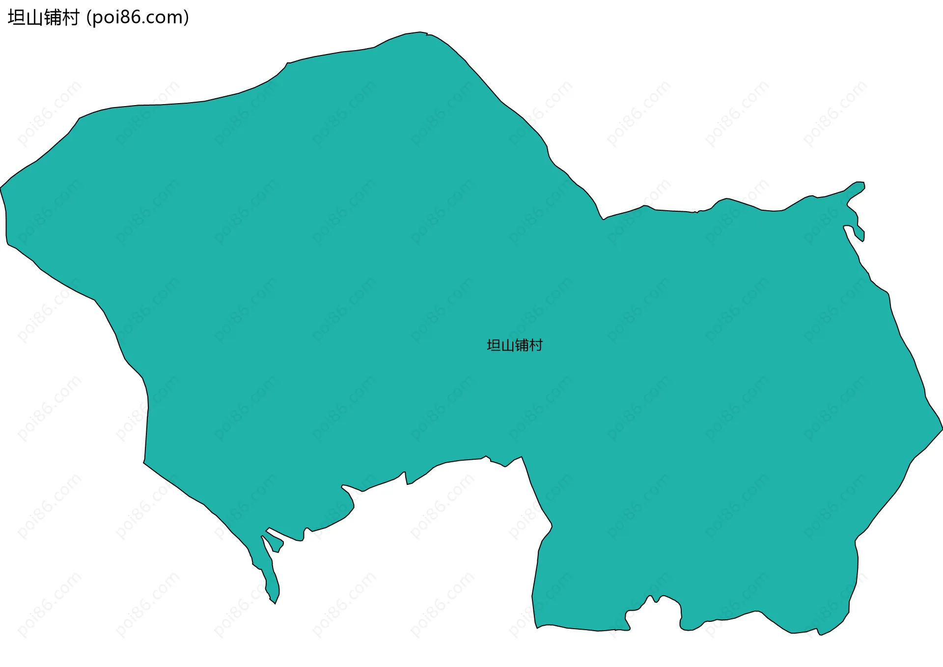 坦山铺村边界地图