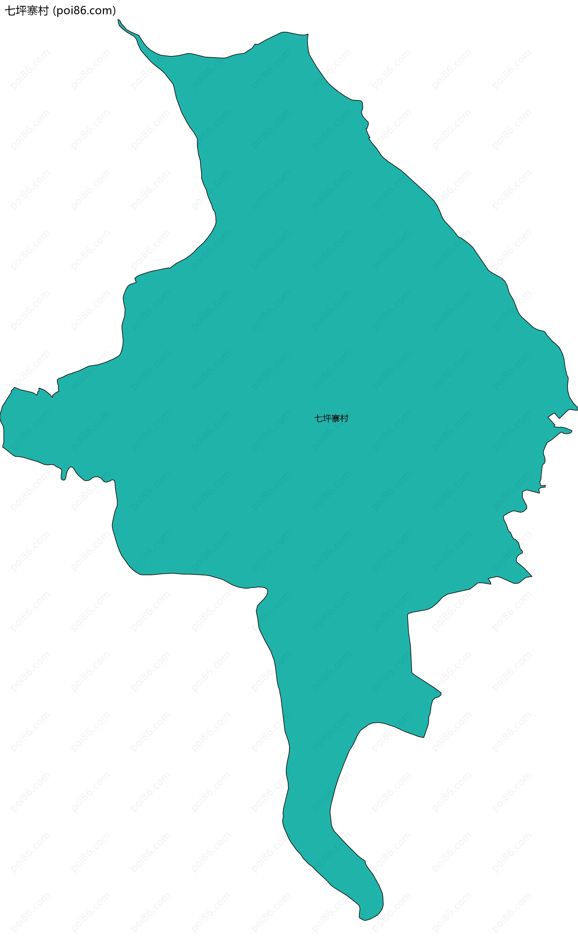 七坪寨村边界地图