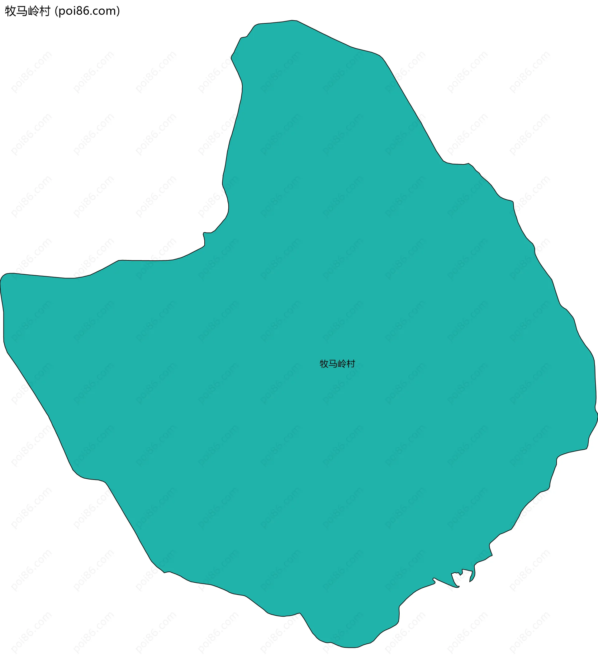 牧马岭村边界地图