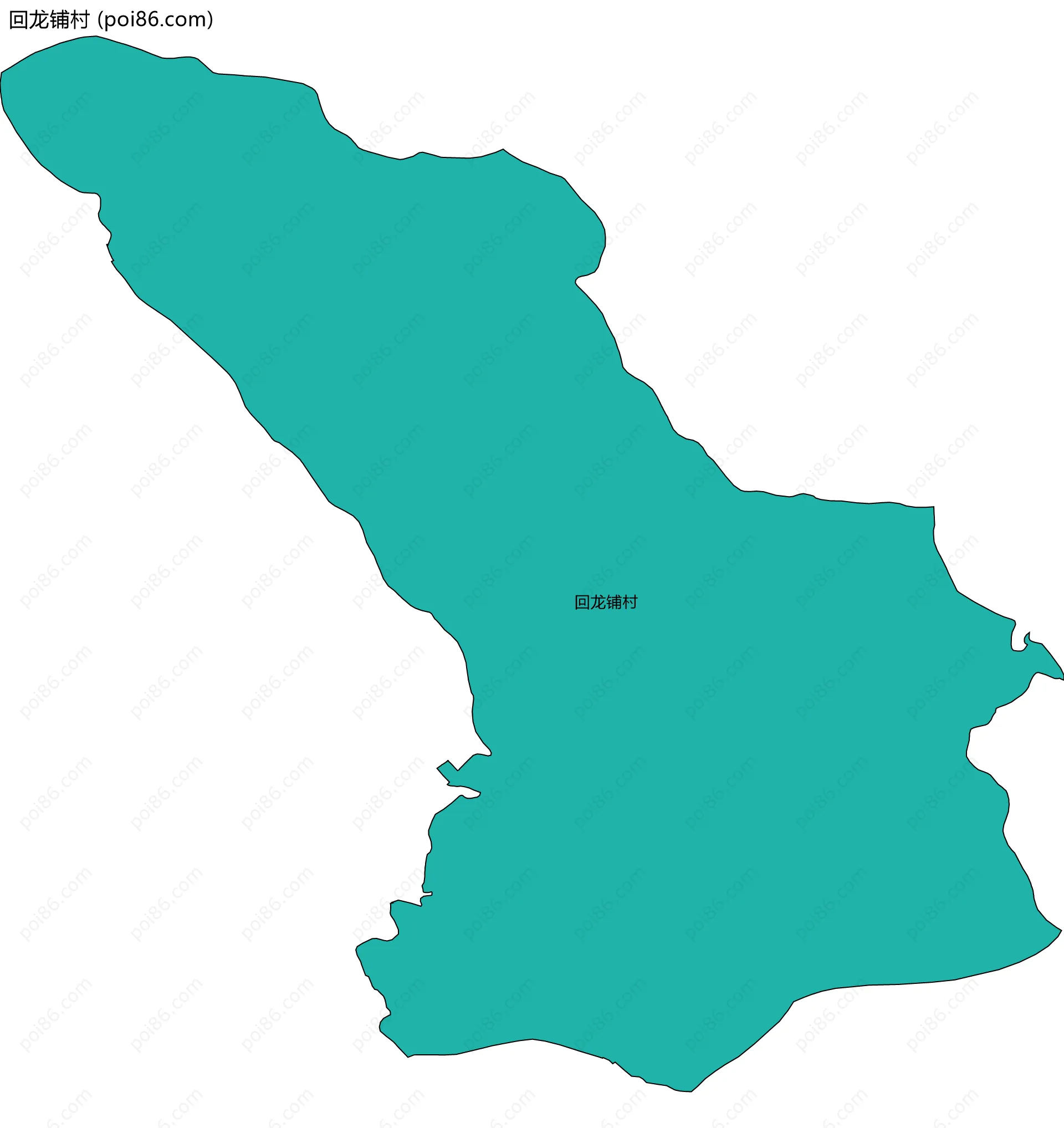 回龙铺村边界地图