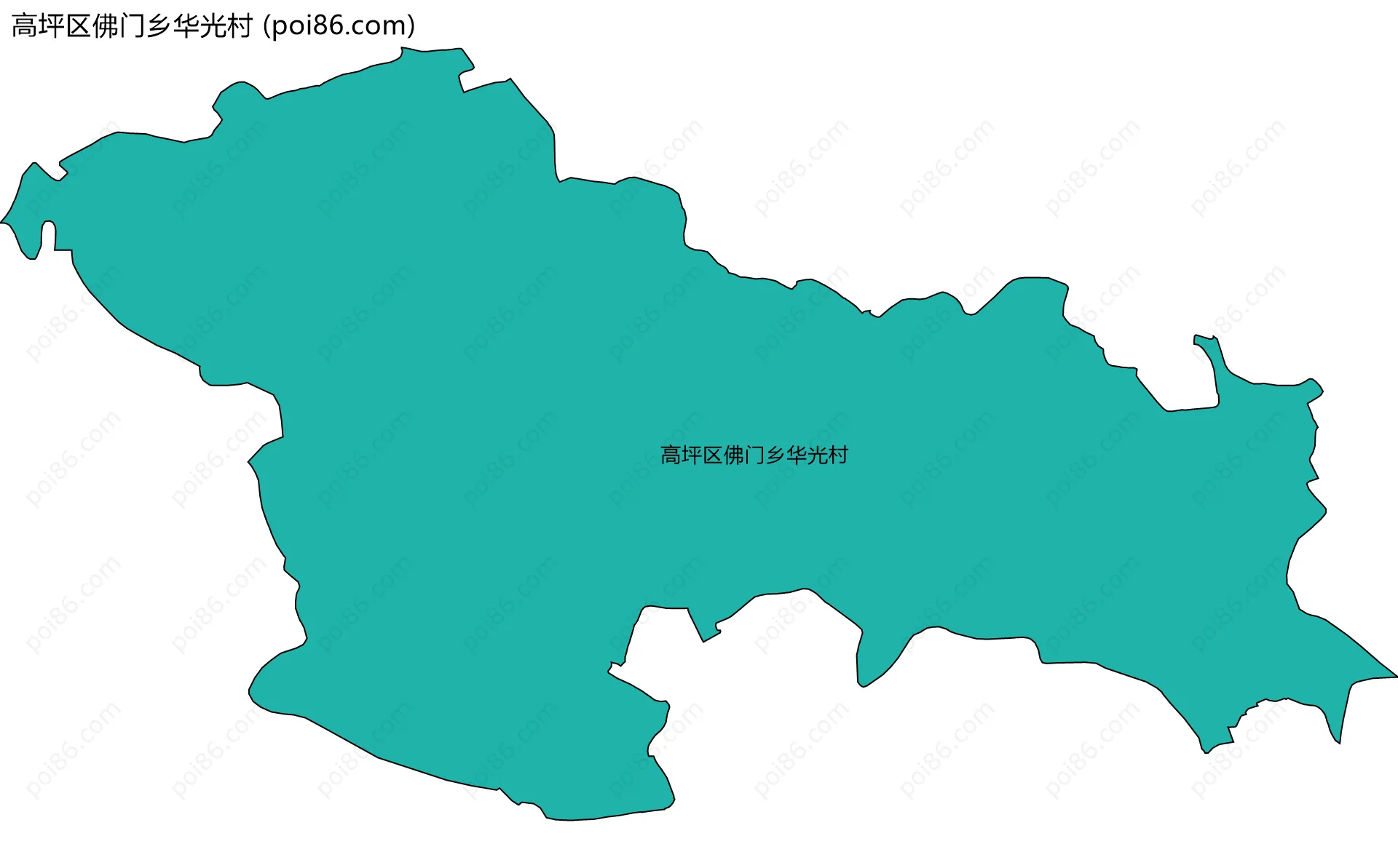 高坪区佛门乡华光村边界地图