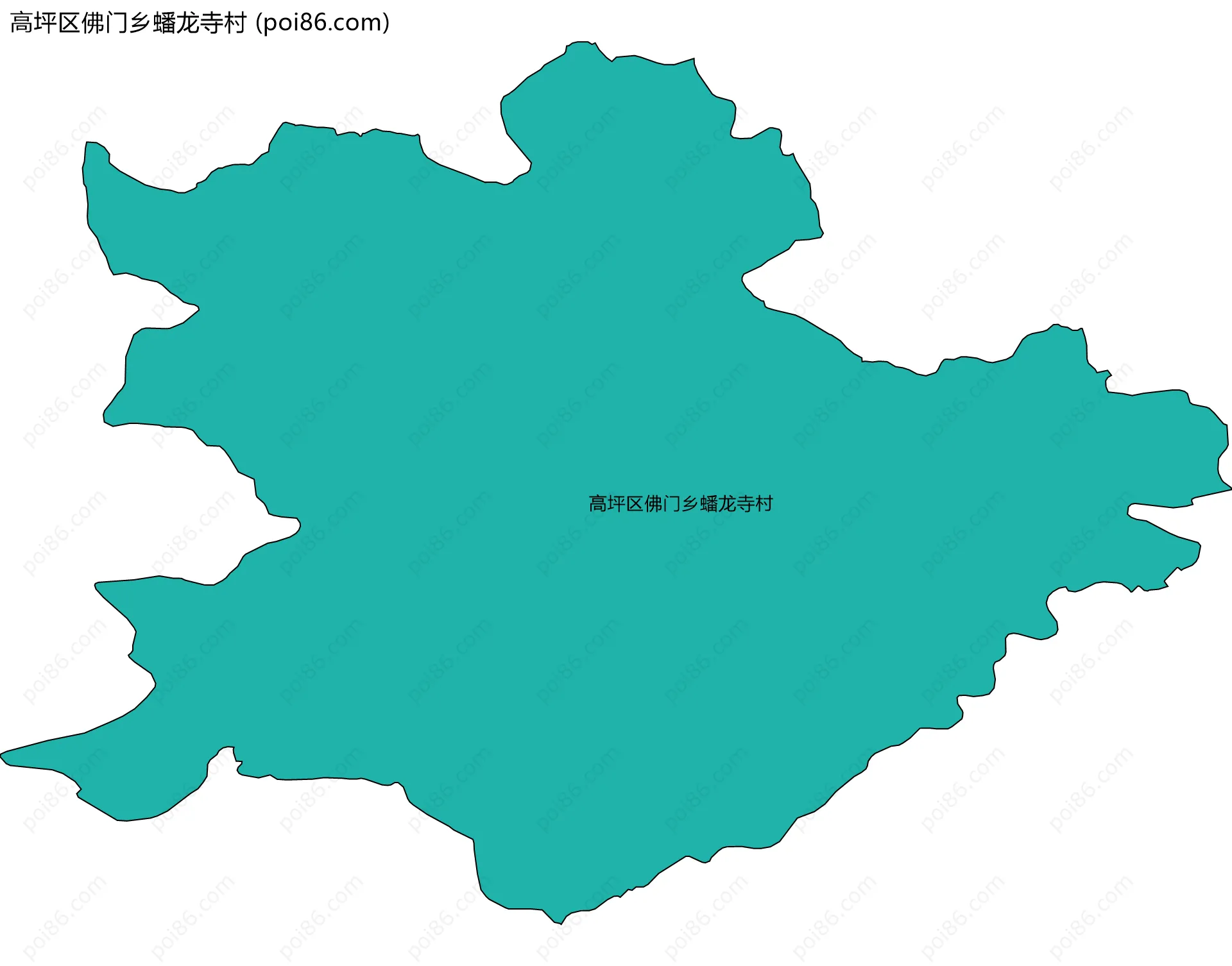 高坪区佛门乡蟠龙寺村边界地图