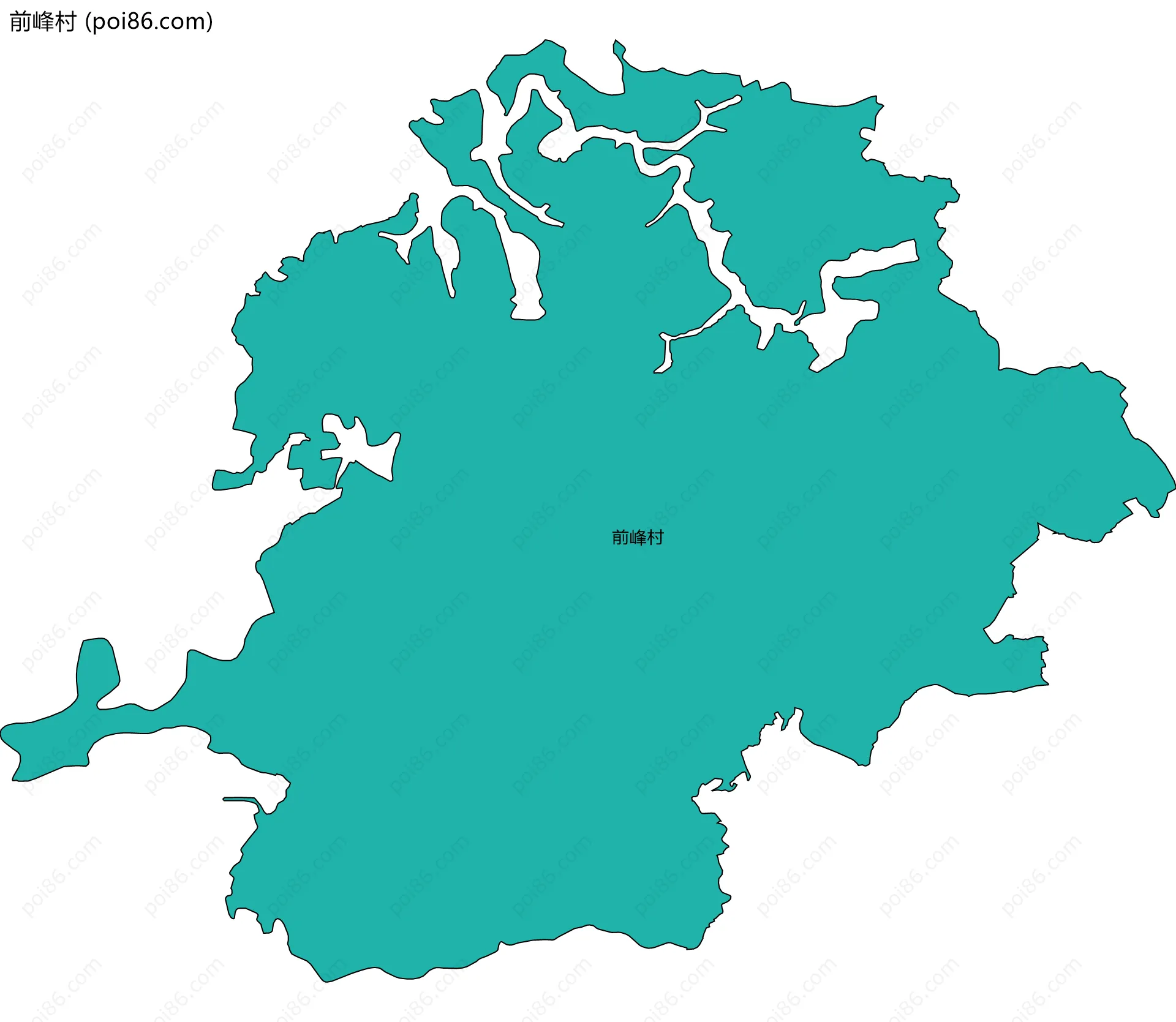 前峰村边界地图