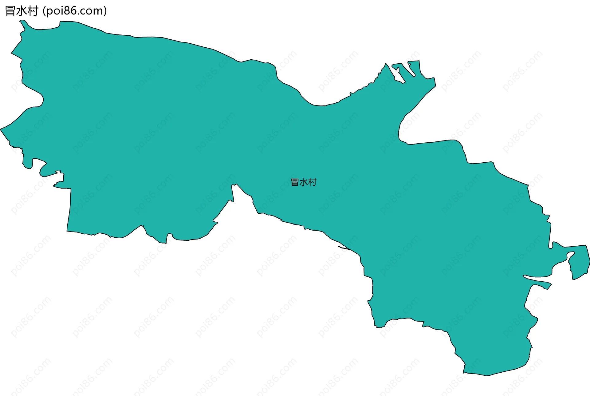 冒水村边界地图