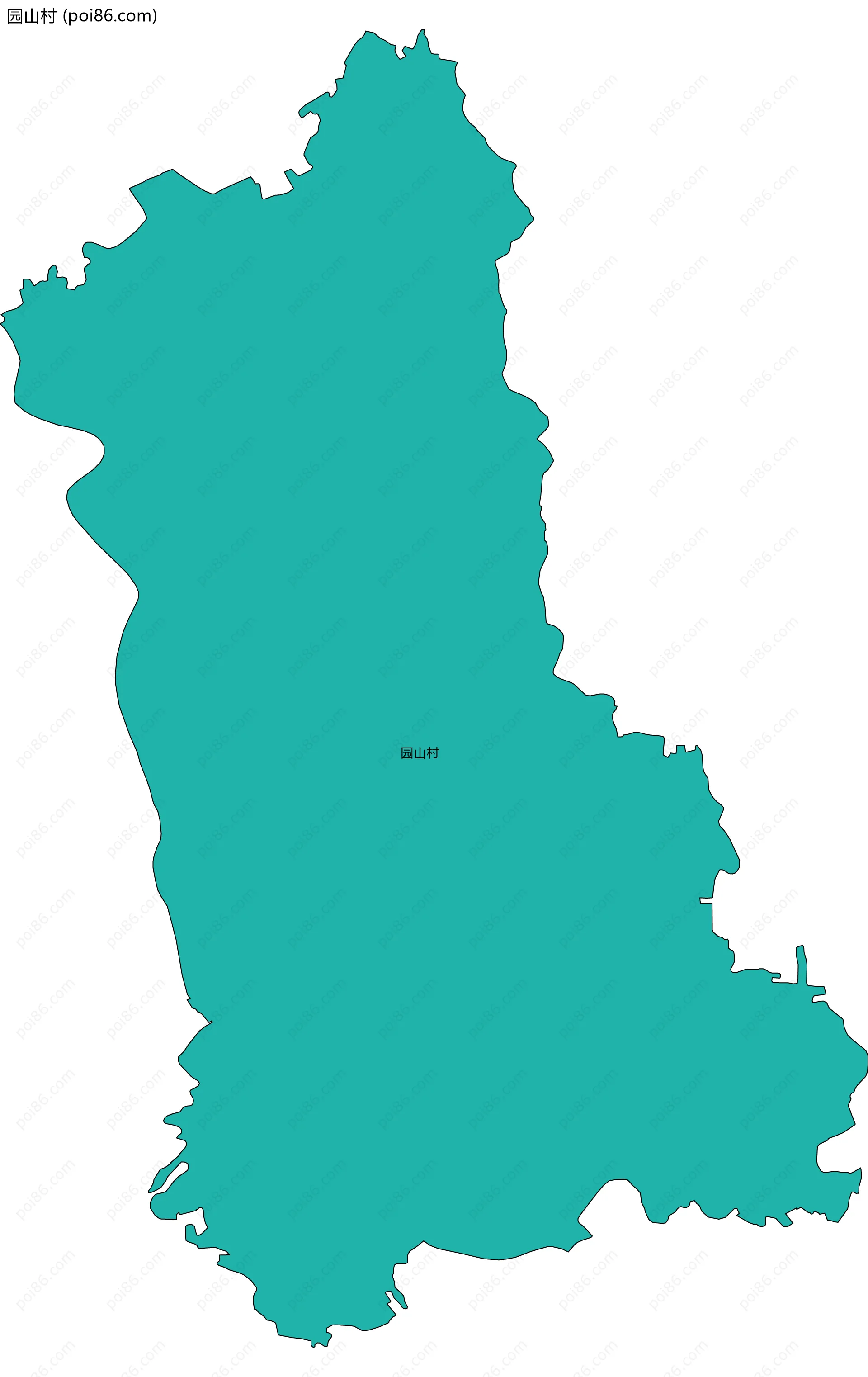 园山村边界地图
