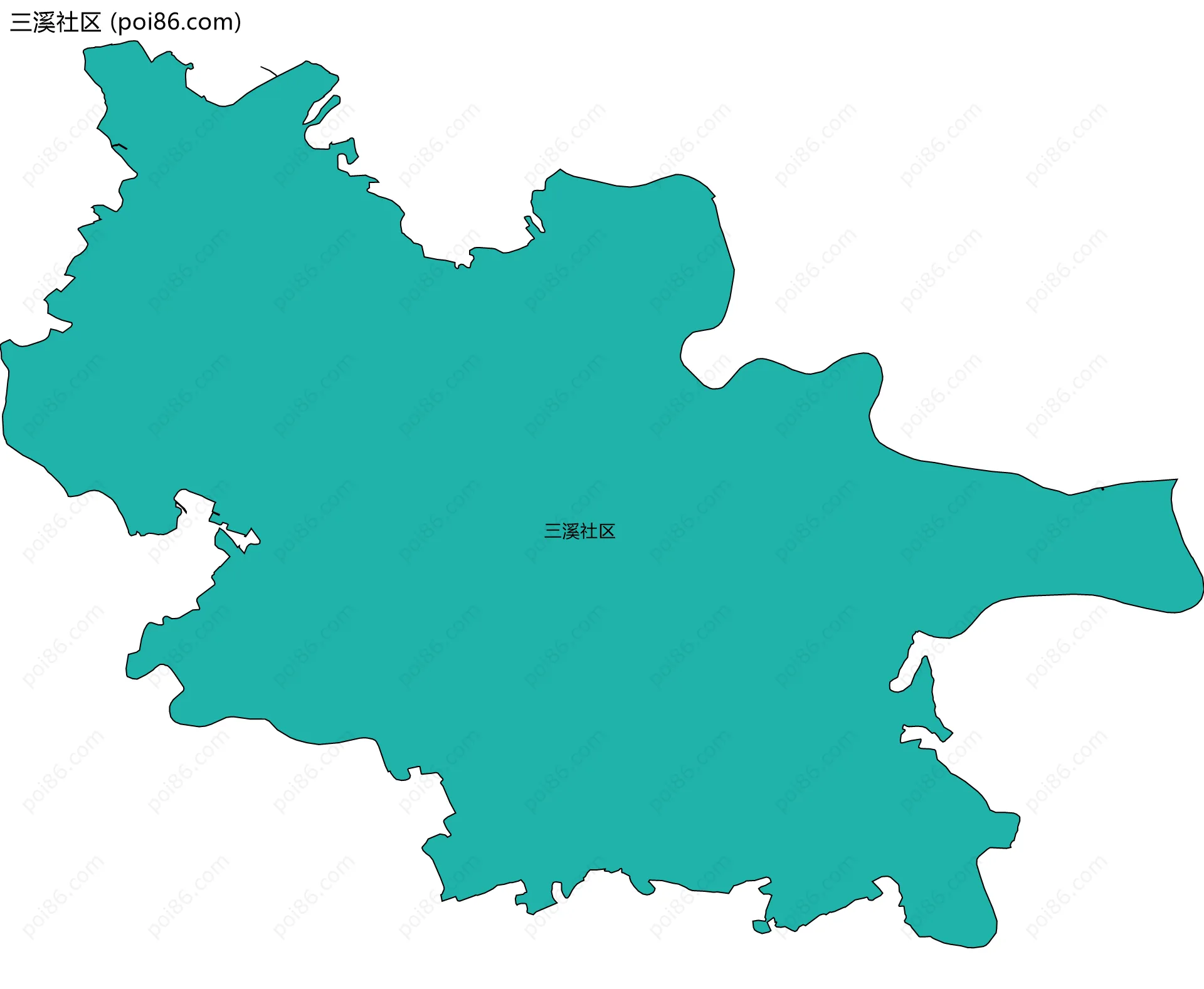 三溪社区边界地图
