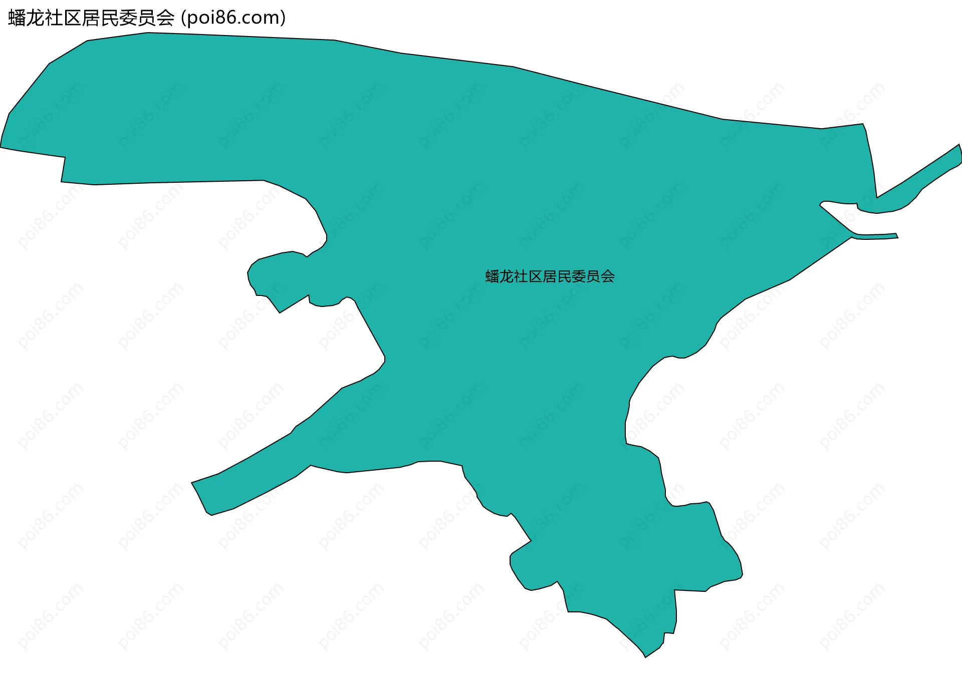 蟠龙社区居民委员会边界地图