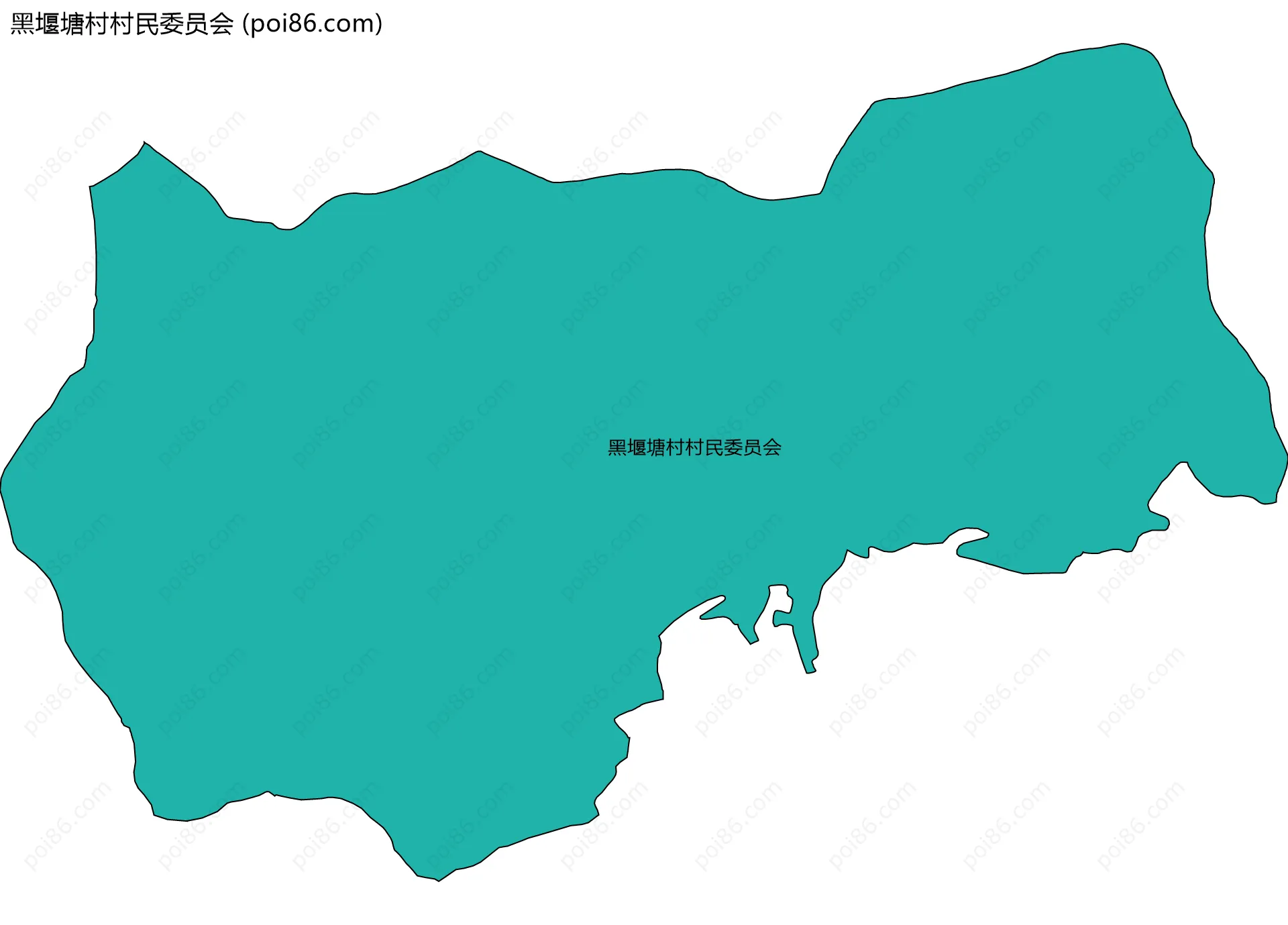 黑堰塘村村民委员会边界地图