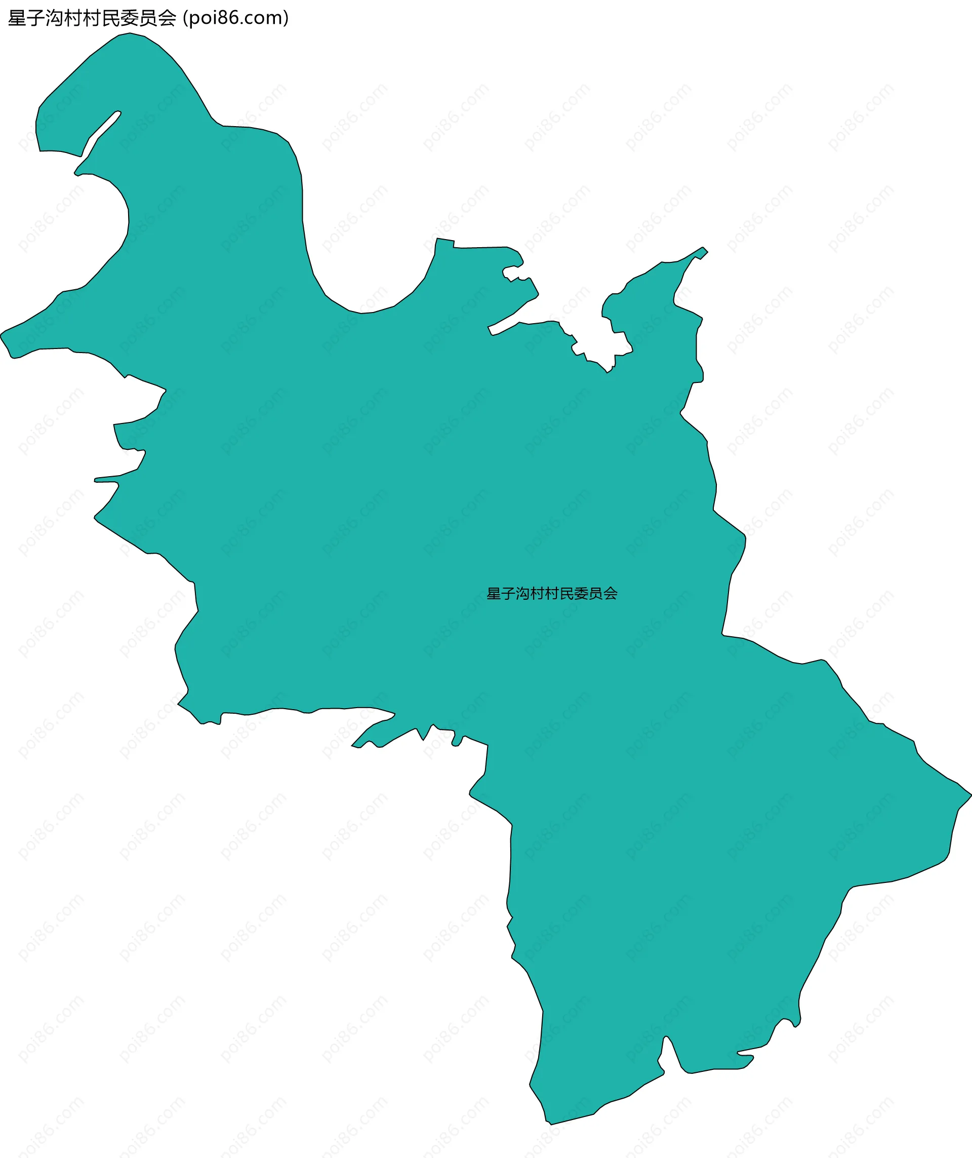 星子沟村村民委员会边界地图