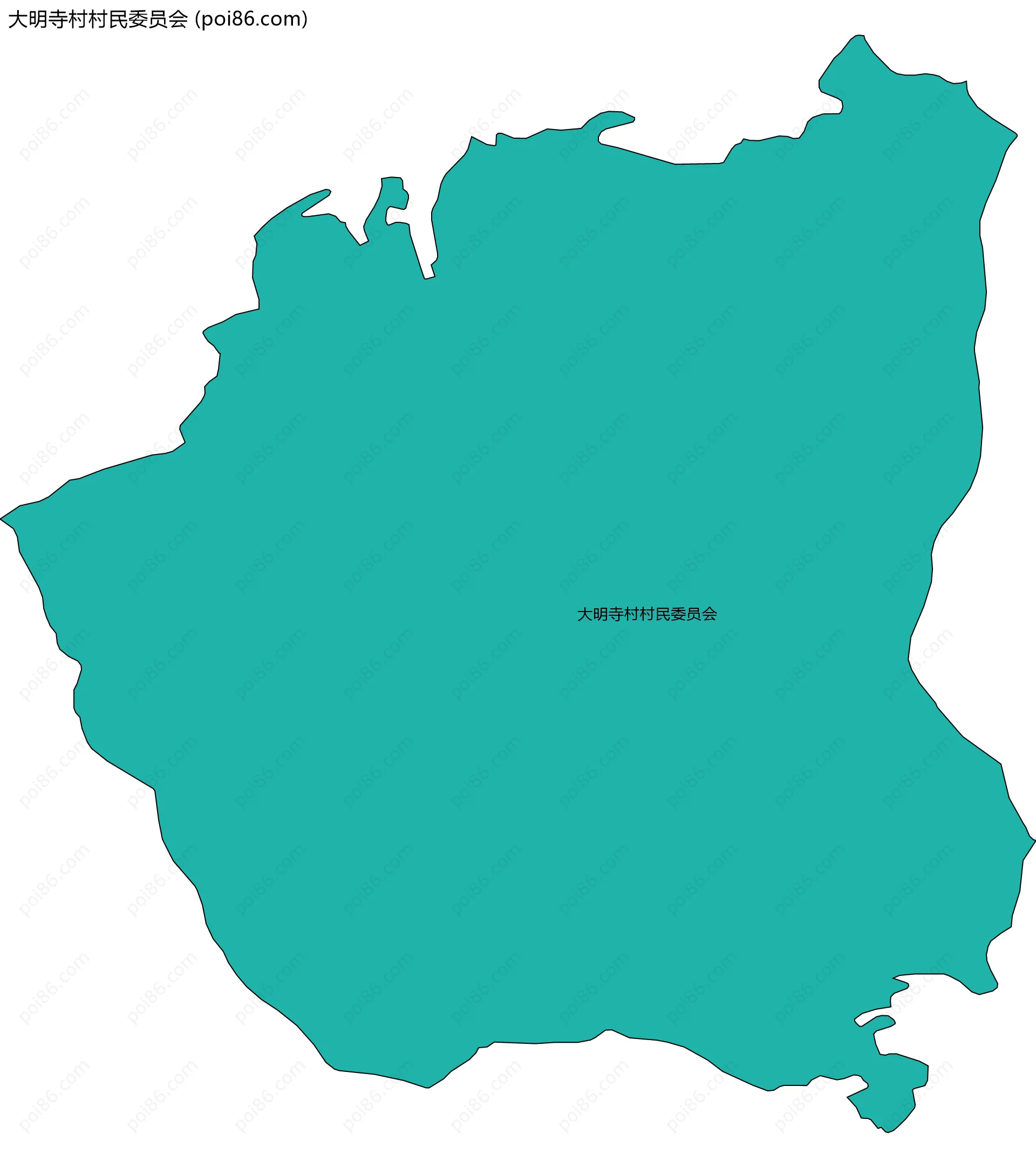 大明寺村村民委员会边界地图