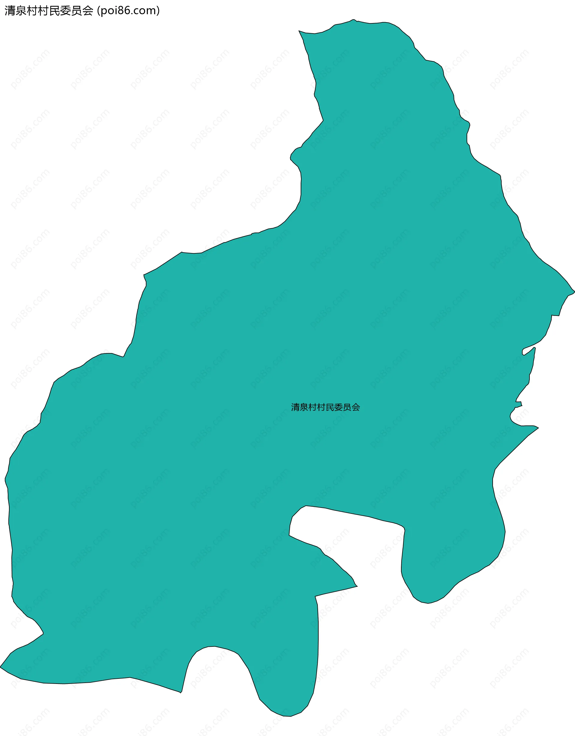 清泉村村民委员会边界地图