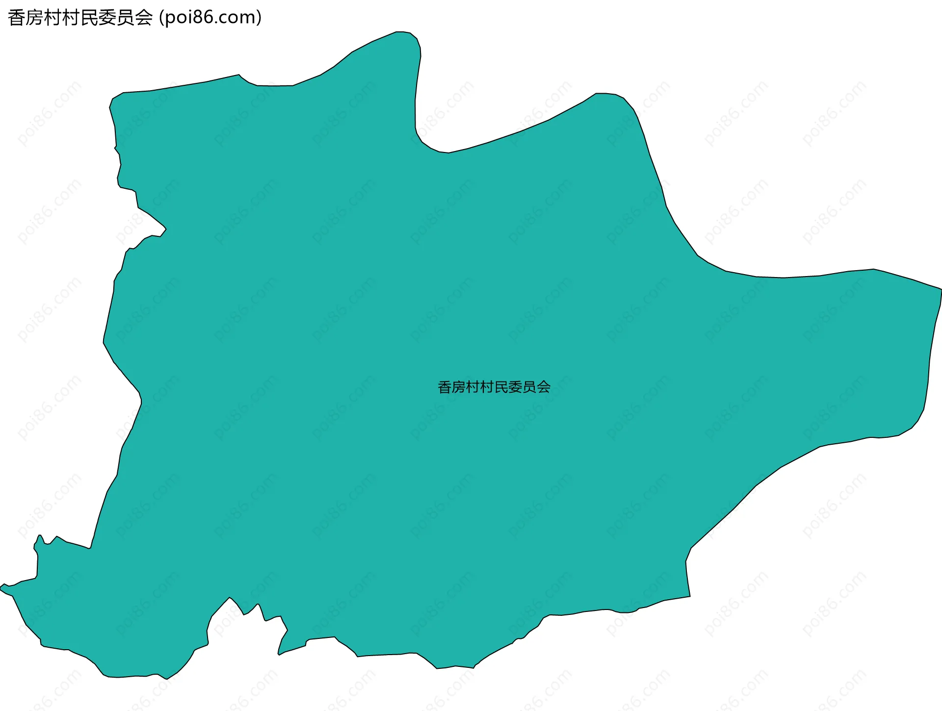 香房村村民委员会边界地图