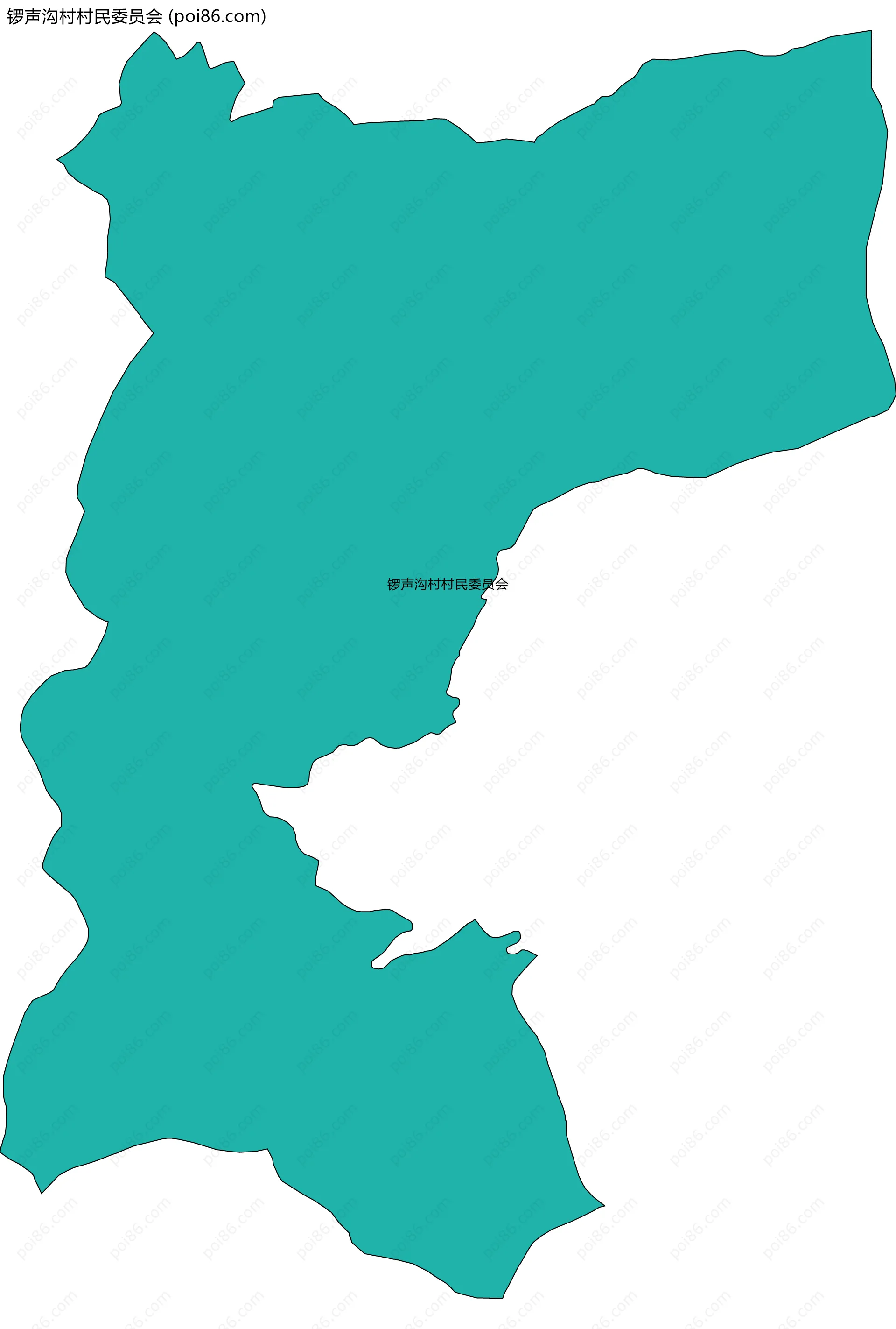 锣声沟村村民委员会边界地图