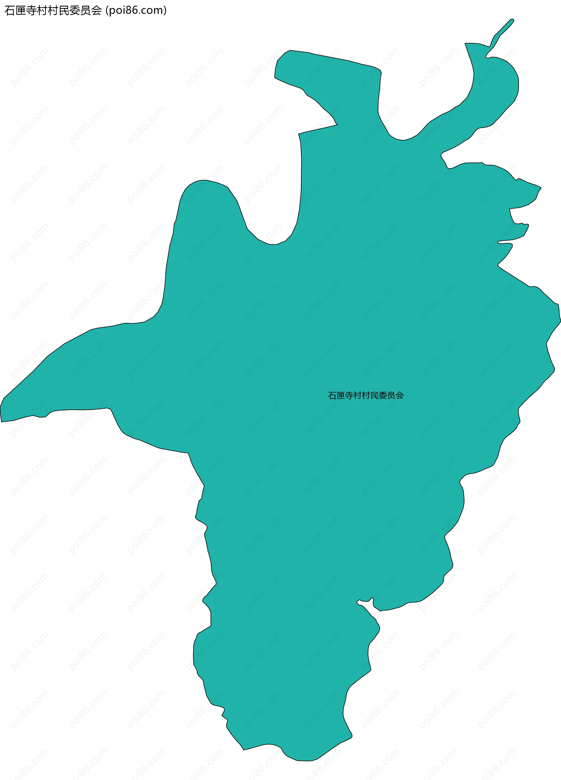 石匣寺村村民委员会边界地图