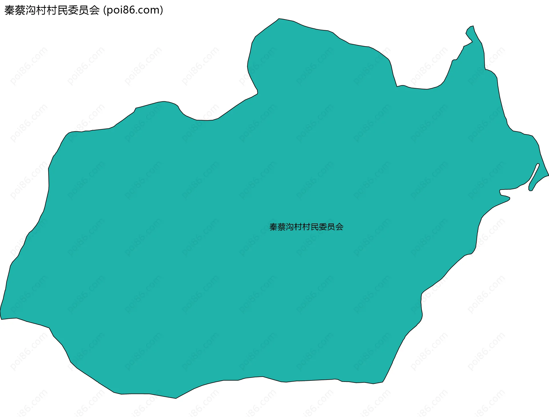 秦蔡沟村村民委员会边界地图