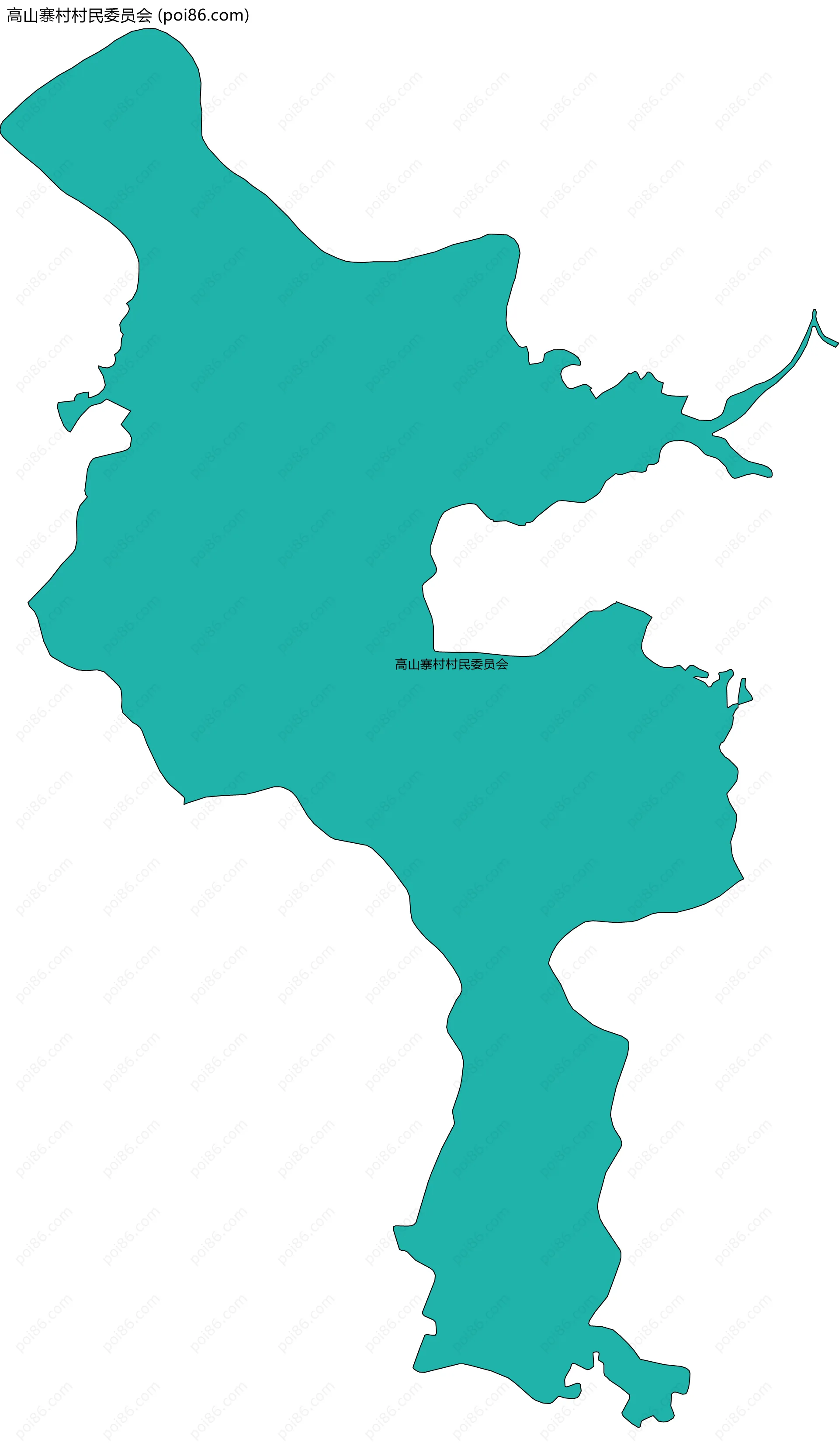 高山寨村村民委员会边界地图