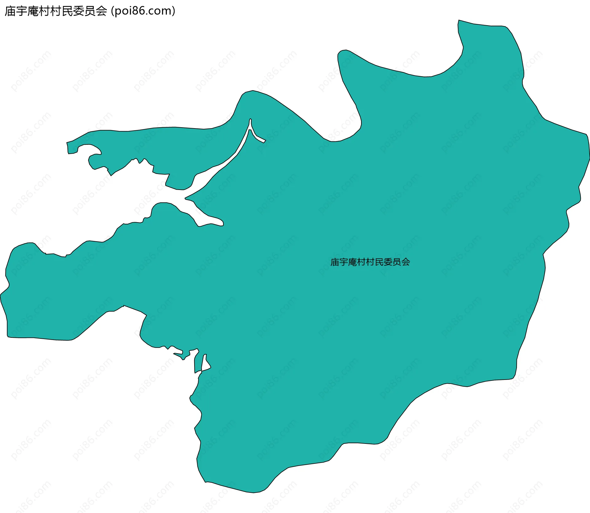 庙宇庵村村民委员会边界地图