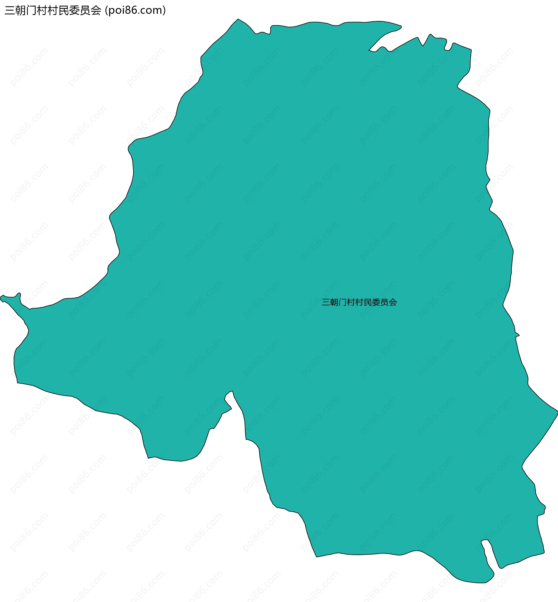 三朝门村村民委员会边界地图