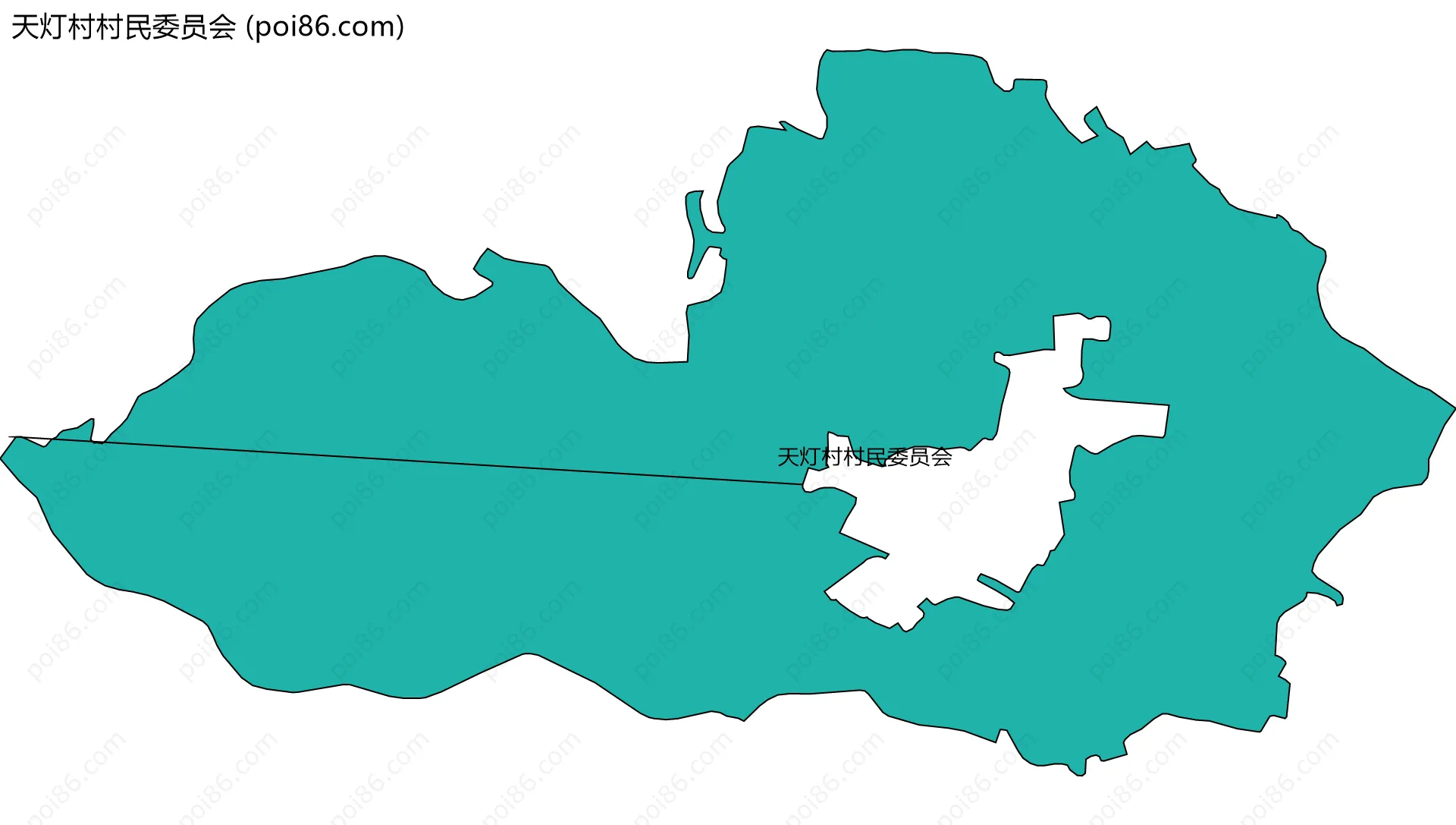 天灯村村民委员会边界地图
