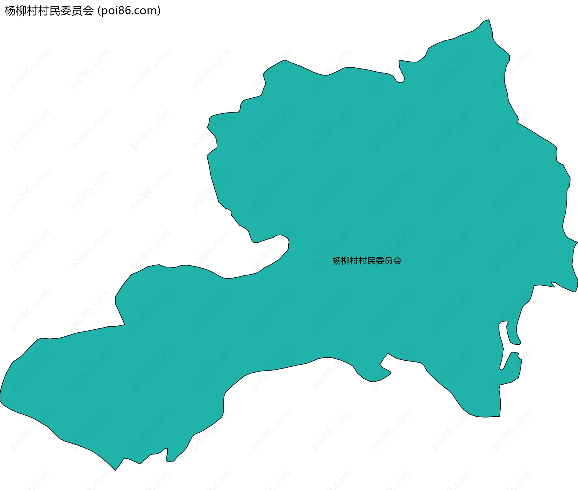 杨柳村村民委员会边界地图