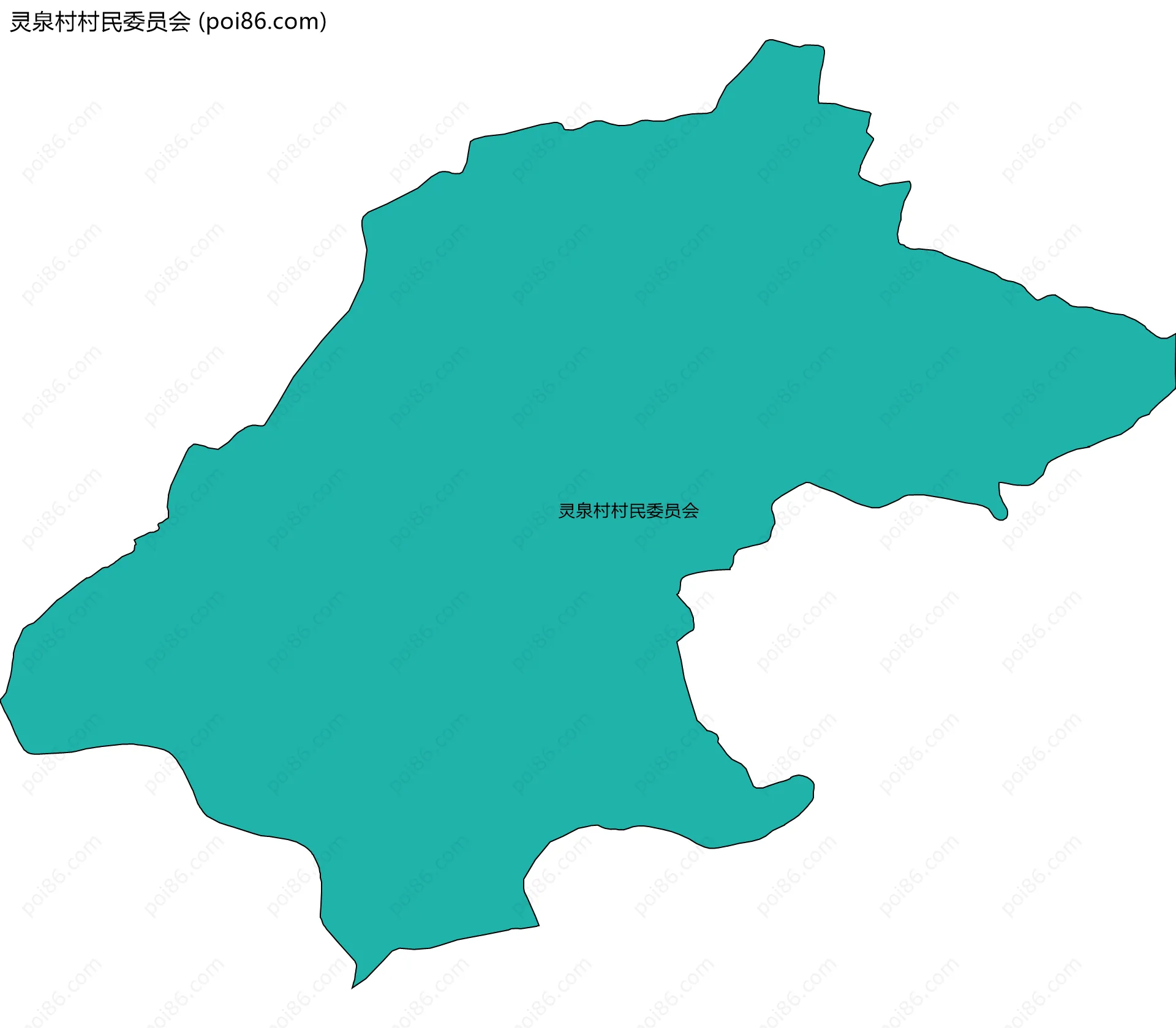 灵泉村村民委员会边界地图